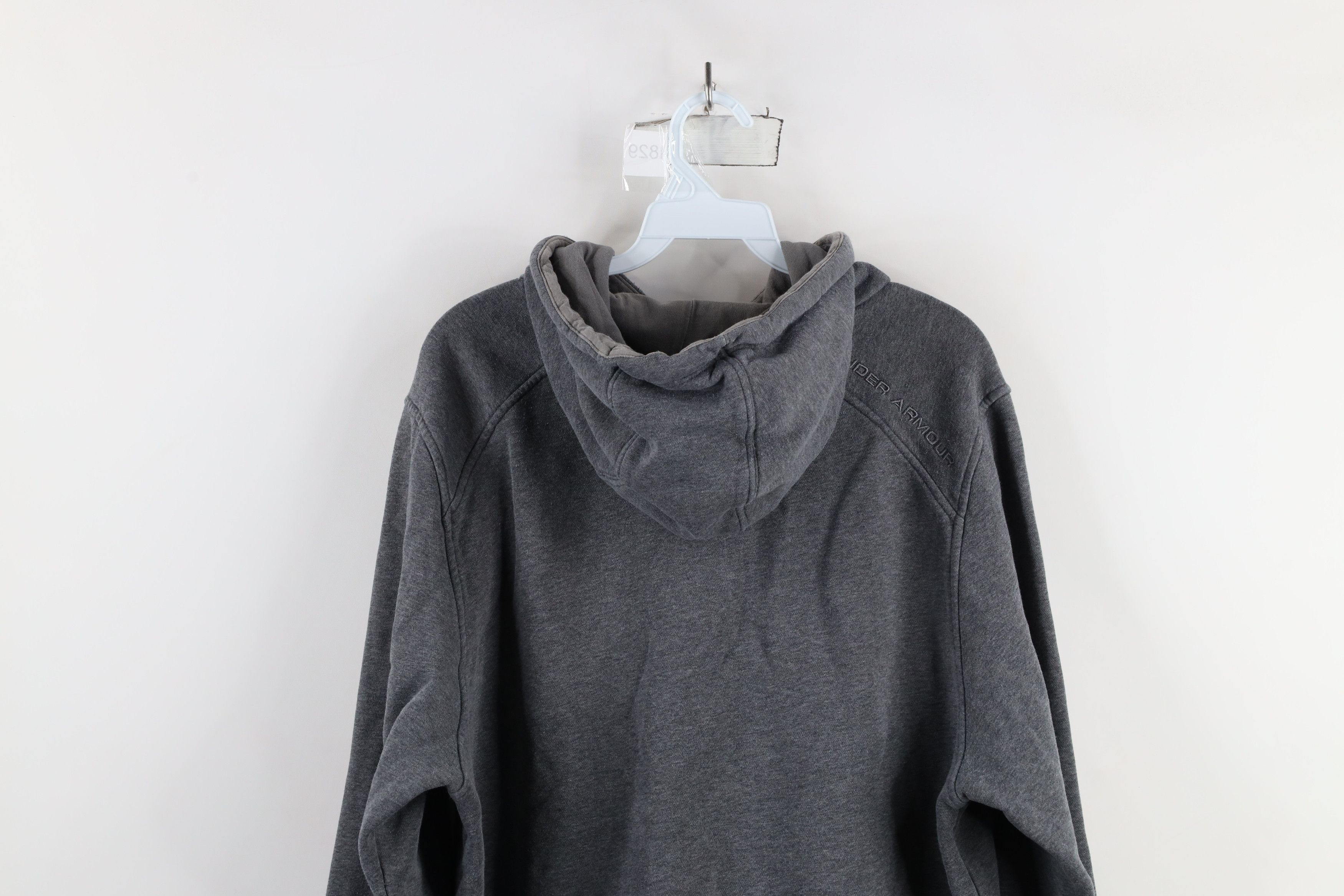 Under Armour × Vintage Vintage Y2K Under Armour Loose Fit Hoodie Sweatshirt Gray Size US L / EU 52-54 / 3 - 12 Thumbnail