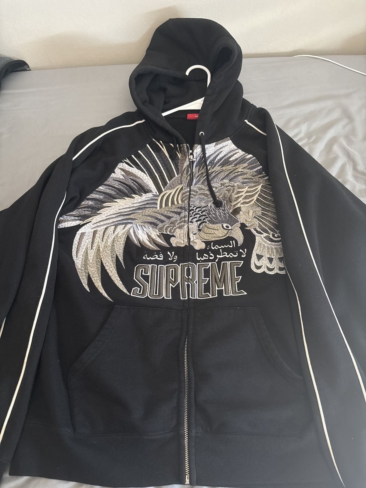 トップス supreme Falcon Raglan Hooded Sweatshirt Falcon Raglan Zip Up Hooded Sweatshirt – Supreme