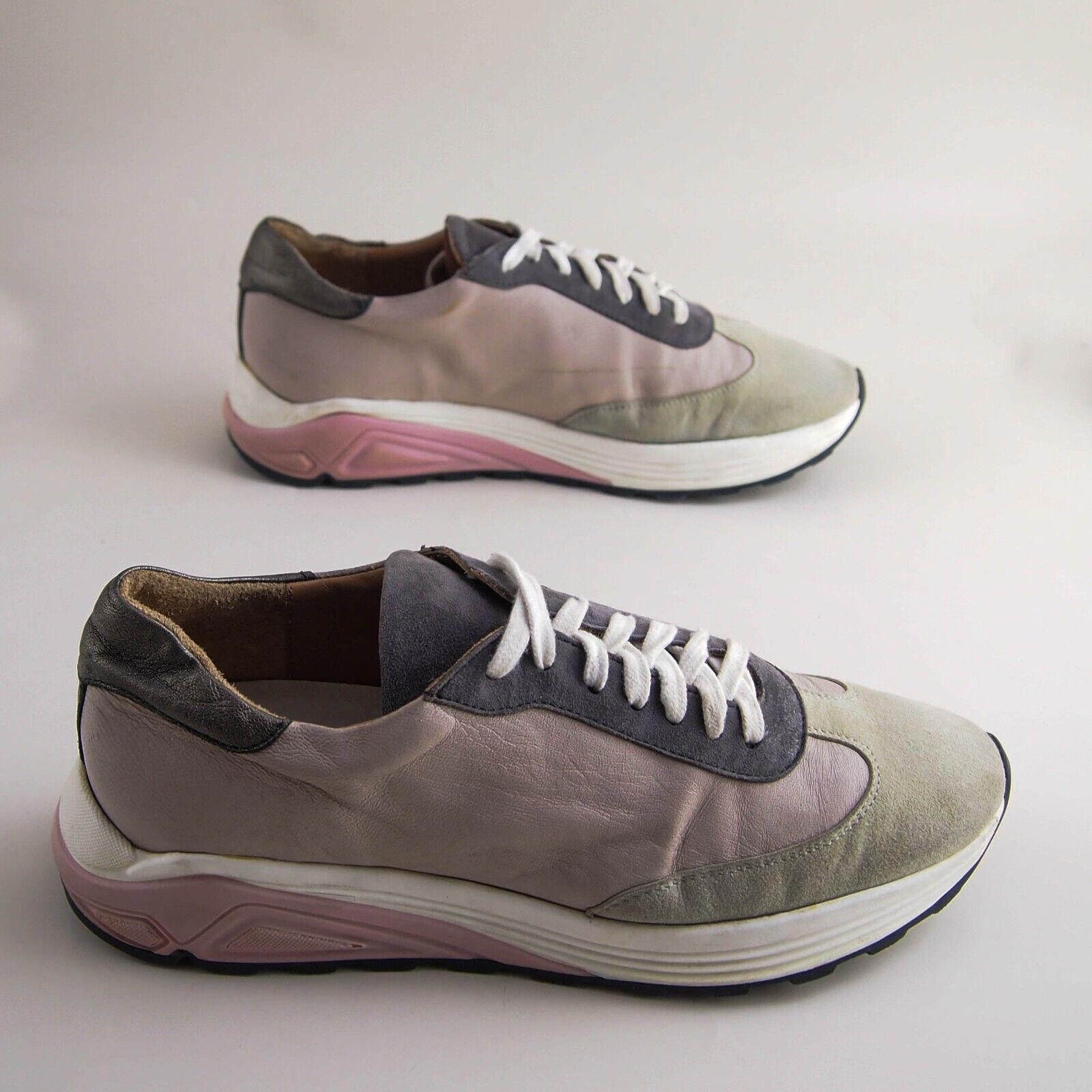 Designer PennyBlack Max Mara Sneakers Pink Gray Leather EU 40 US 10 Size US 10 / IT 40 - 4 Thumbnail