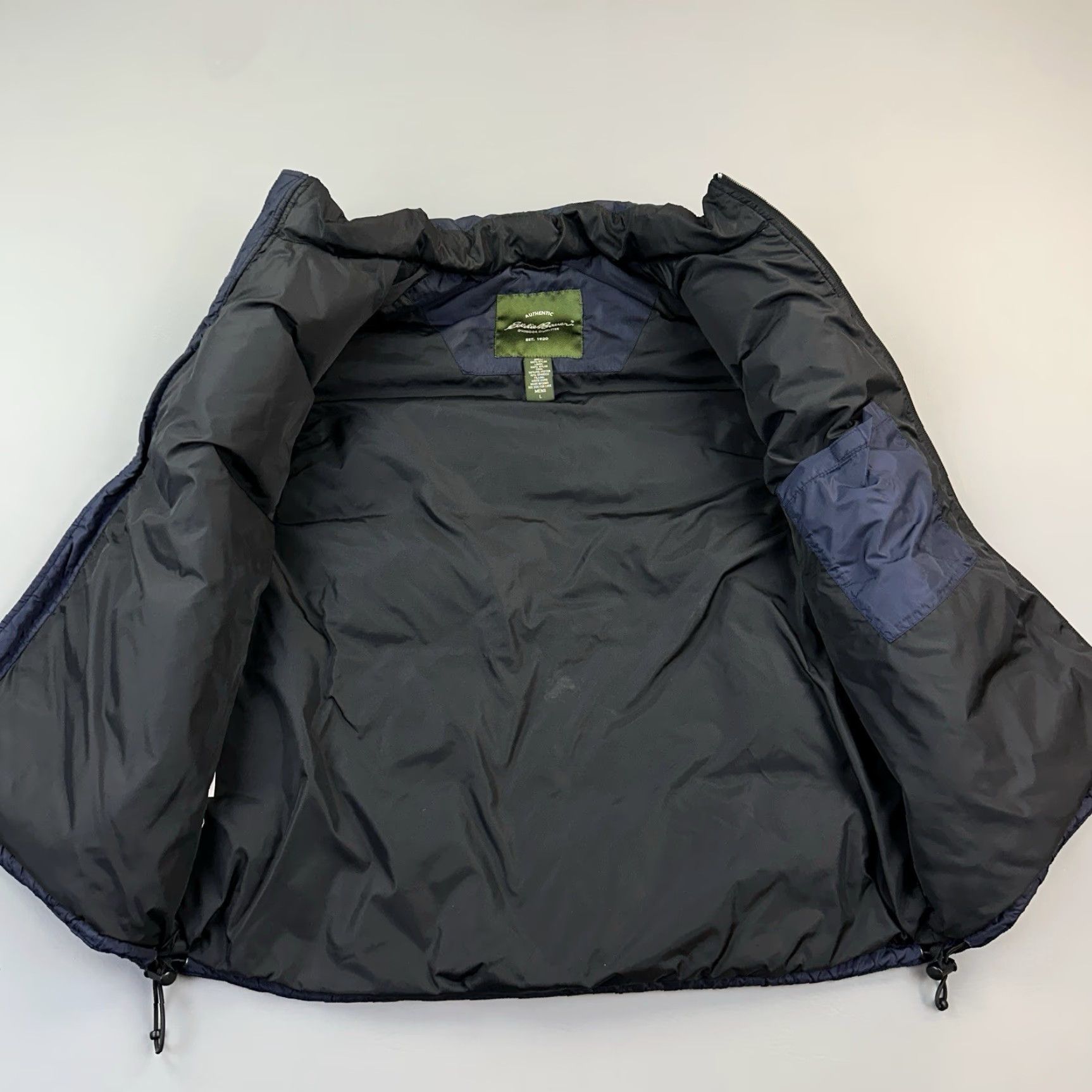 Eddie Bauer Eddie Bauer Vest Mens Large Full Zip Goose Down Quilted Puffer Outdoor Blue Size US L / EU 52-54 / 3 - 3 Thumbnail
