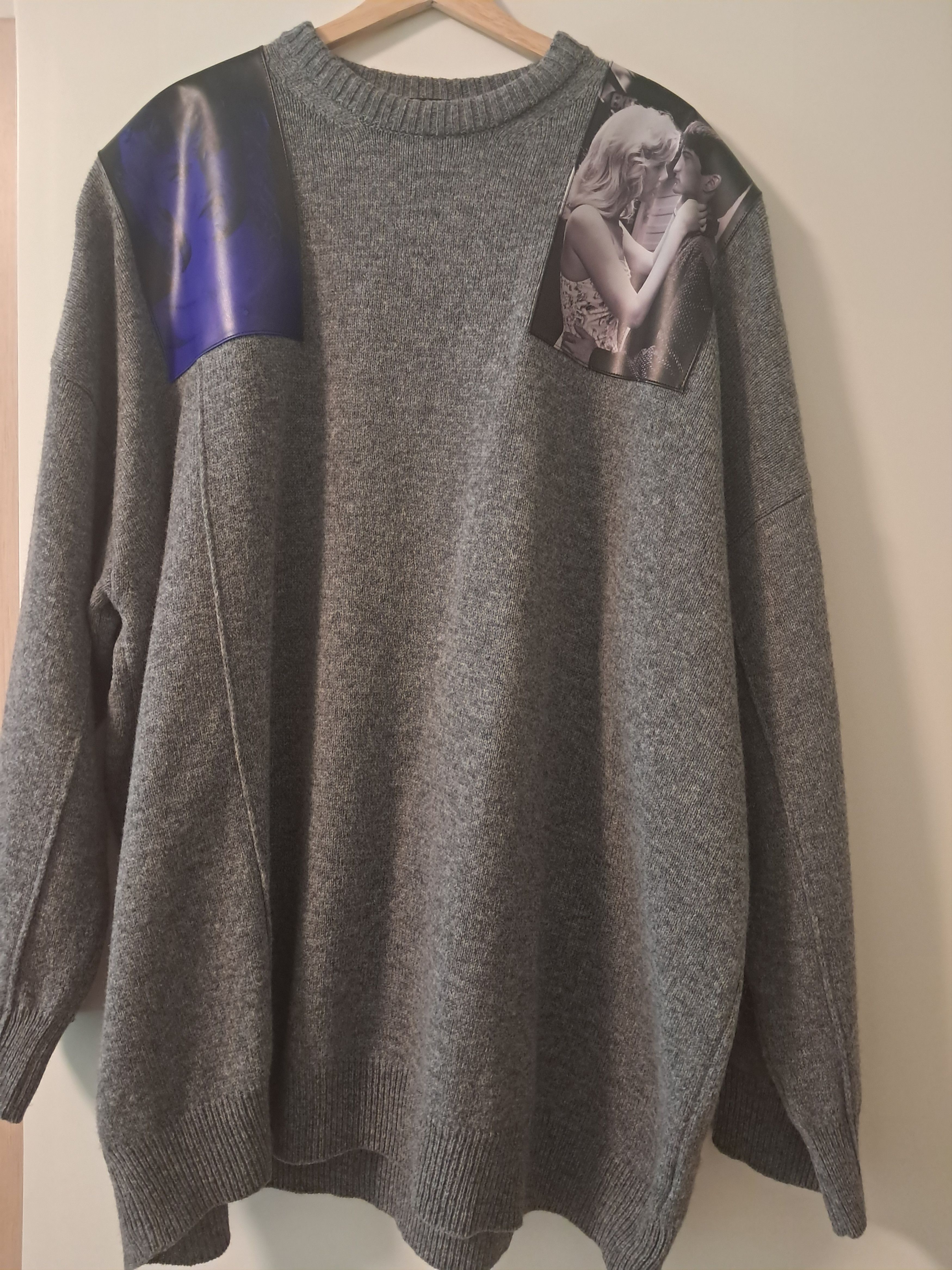 Raf Simons Raf Simons Oversized Grey Patched Sweatshirt (AW 19) Size US S / EU 44-46 / 1 - 1 Thumbnail