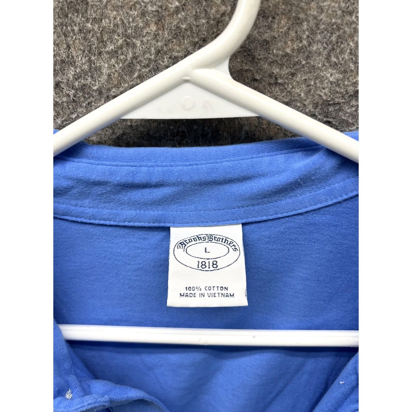 Brooks Brothers Brooks Brothers 1818 Polo Shirt Mens L Blue Solid Pocket Cotton Casual Logo Shirt Size US L / EU 52-54 / 3 - 5 Thumbnail
