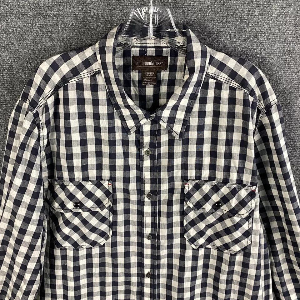 Other No Boundaries Button Up Shirt Men's 2XL 50-52 Long Sleeve Size US XXL / EU 58 / 5 - 2 Thumbnail