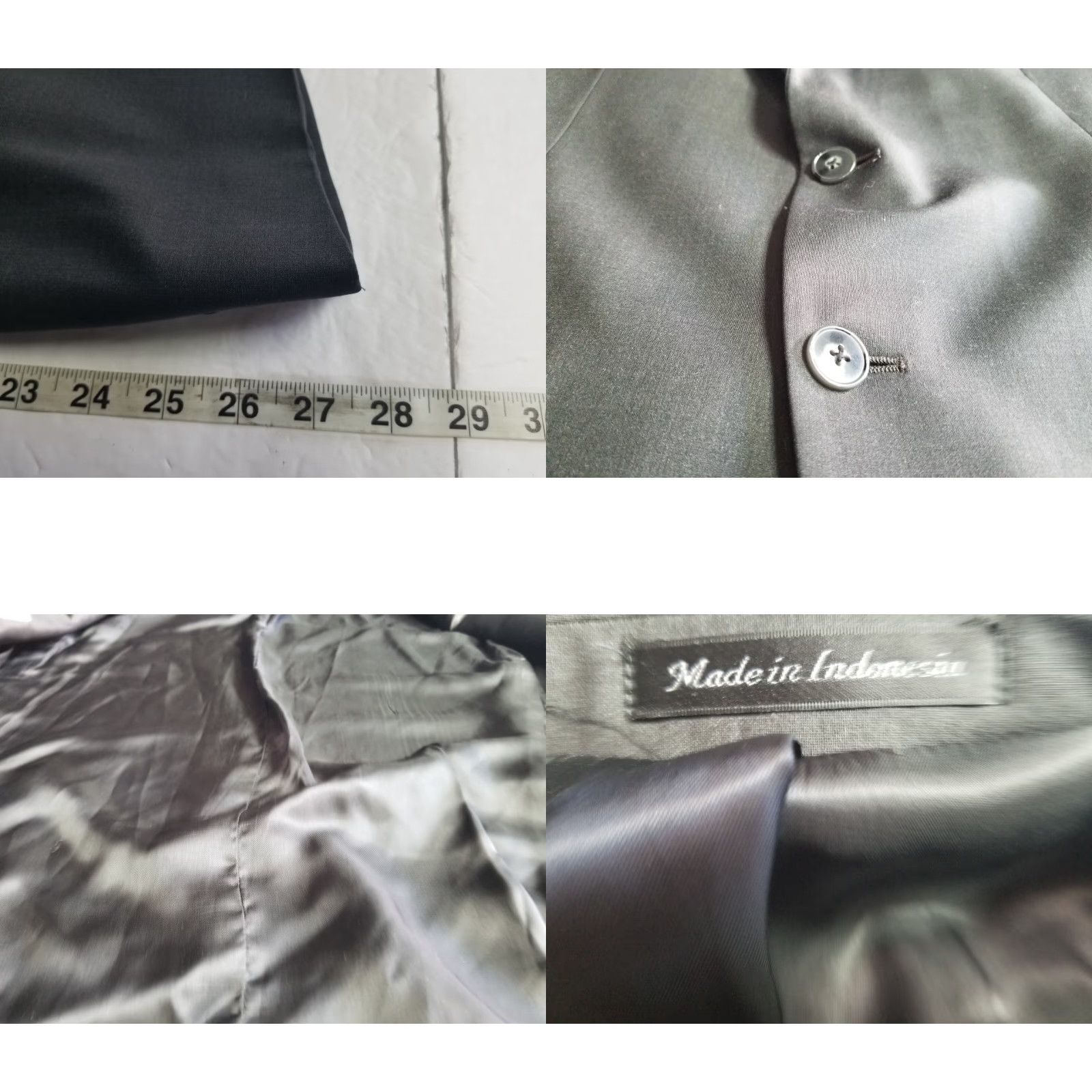 Calvin Klein Calvin Klein Blazer Black Wool Size 46R Men's Button 2 Button Single-Breasted Wool Blend Jacket Regular Coat Suit Jacket/Coat Size 46R - 8 Thumbnail