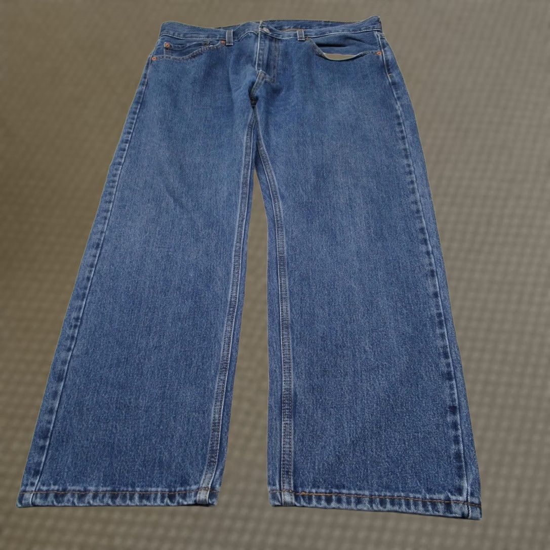 Levi's Levi's 505 Jeans Mens 36x28 Blue Medium Wash Straight Leg Regular Fit Denim Pants W38 L30 Baggy Not Vintage Size US 36 / EU 52 - 1 Thumbnail
