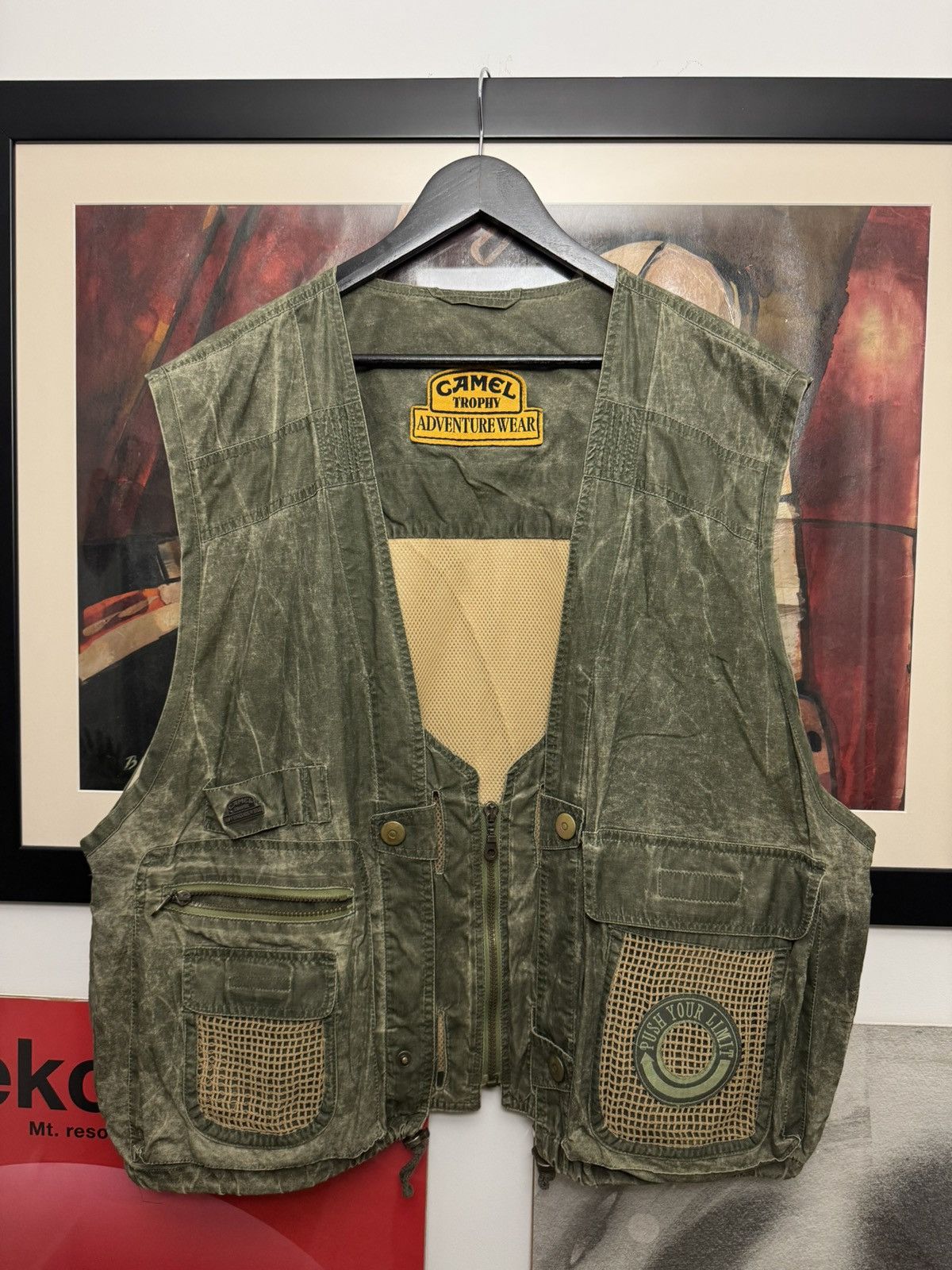 Camel Camel Trophy Adventure Wear Waxed Vest Vintage 90s Pockets Size US XL / EU 56 / 4 - 1 Thumbnail
