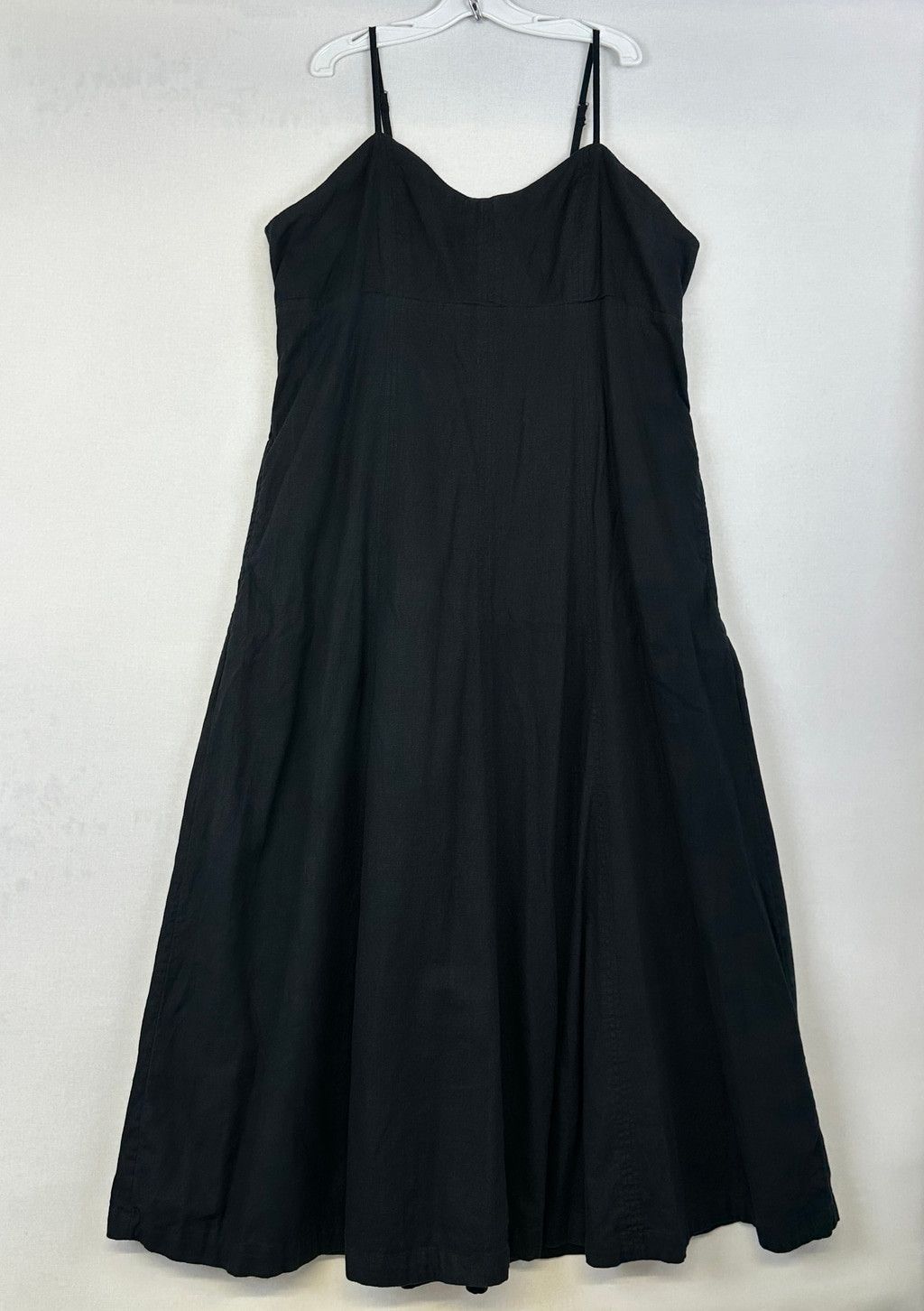Abercrombie & Fitch Abercrombie & Fitch Black Linen Blend Maxi Dress XLP Size XL / US 12-14 / IT 48-50 - 2 Thumbnail