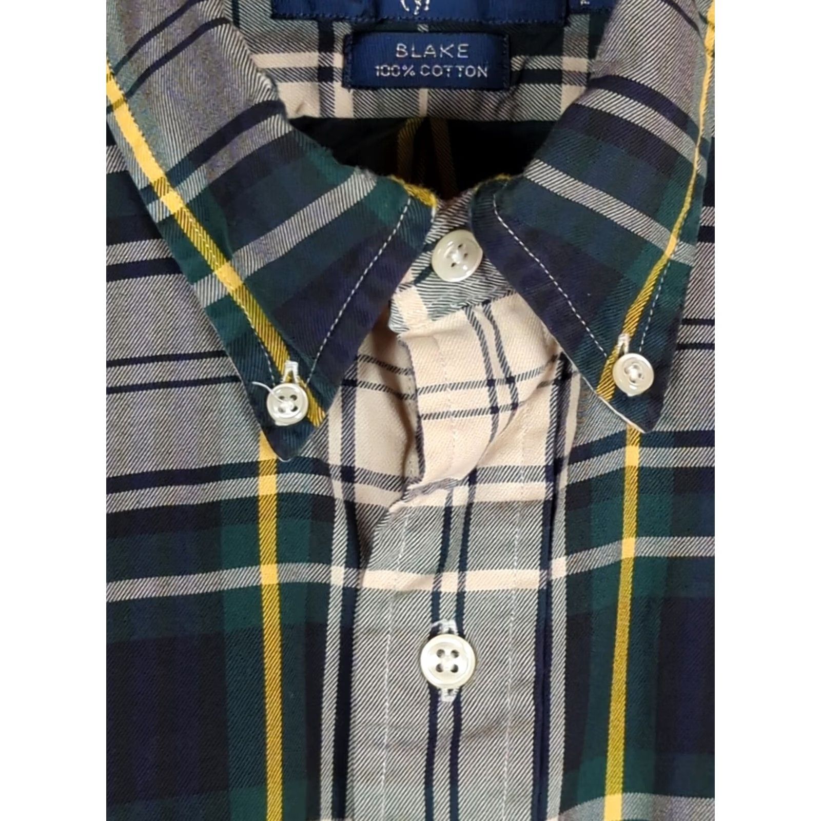 Ralph Lauren Ralph Lauren Blake Shirt Mens Large Green Plaid Long Sleeve Button-Down Collar Pony Logo Blue Pattern Vintage: No Size US L / EU 52-54 / 3 - 5 Thumbnail