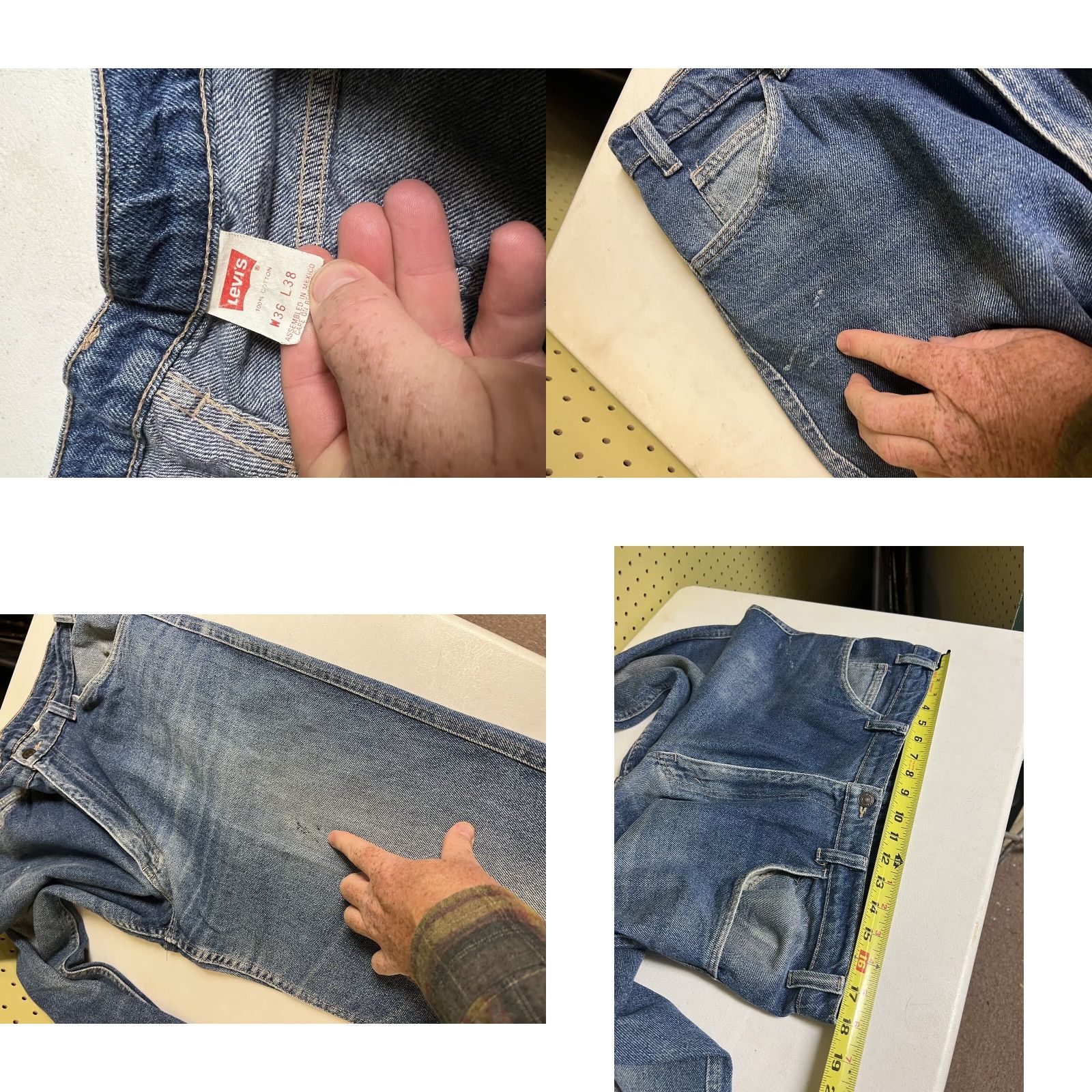 Levi's VINTAGE Levi's Jeans 36x38 Orange Tab Blue Denim 36 38 Men Regular Straight USA Levi's 285 285 Model High Rise Classic Patina Size US 36 / EU 52 - 8 Thumbnail