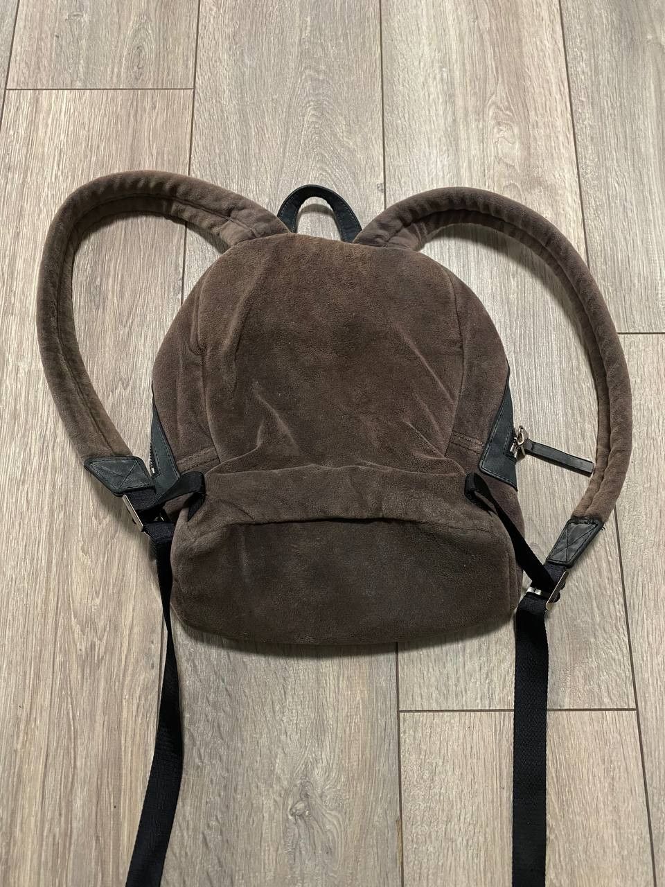 Juicy Couture Juicy Couture Brown Velour Mini Backpack Y2K Logo Bag Size ONE SIZE - 6 Thumbnail