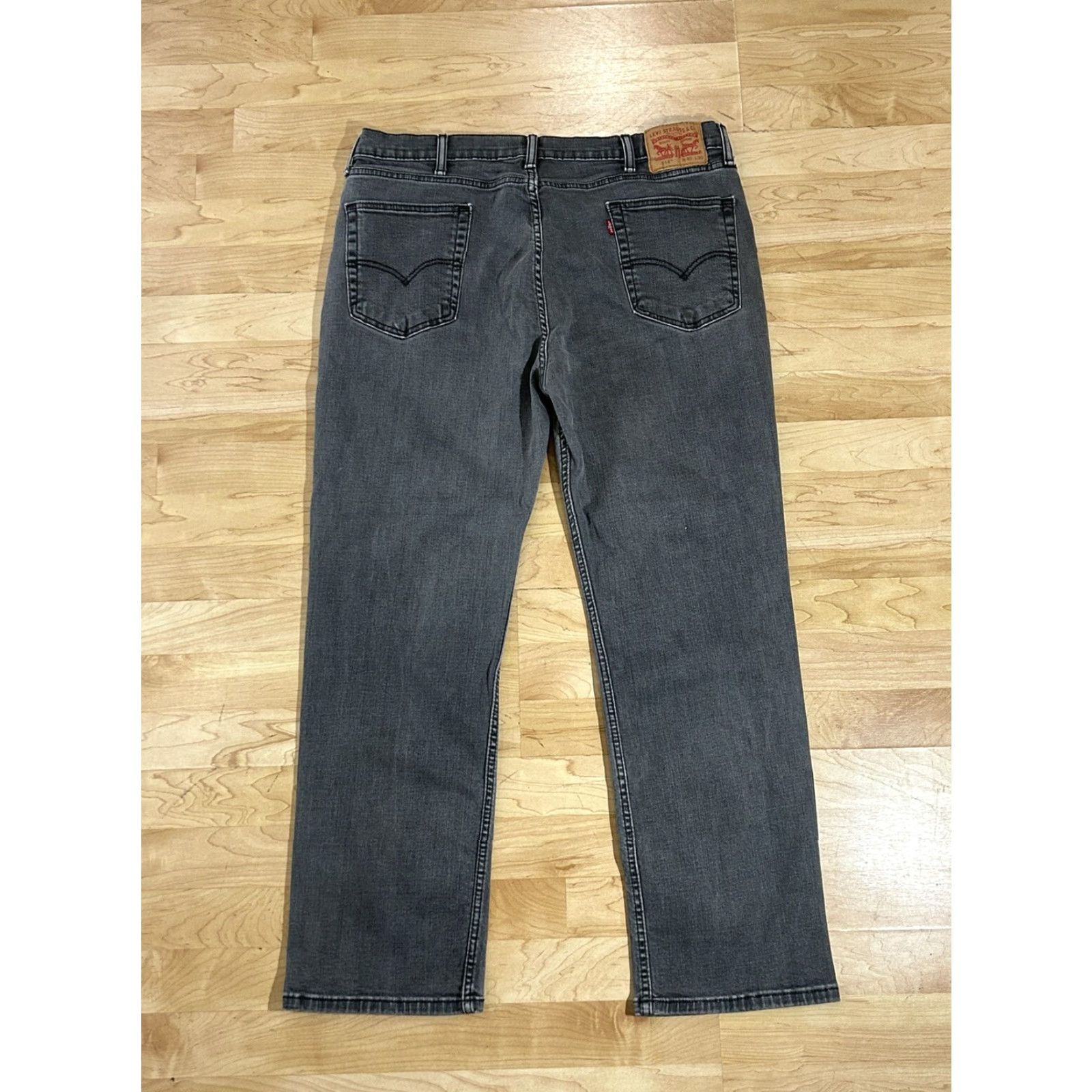 Levi's Levi's 514 Jeans 40x30 Mens Gray Denim Straight Leg Dark Wash Regular Fit Casual Size US 40 / EU 56 - 2 Thumbnail