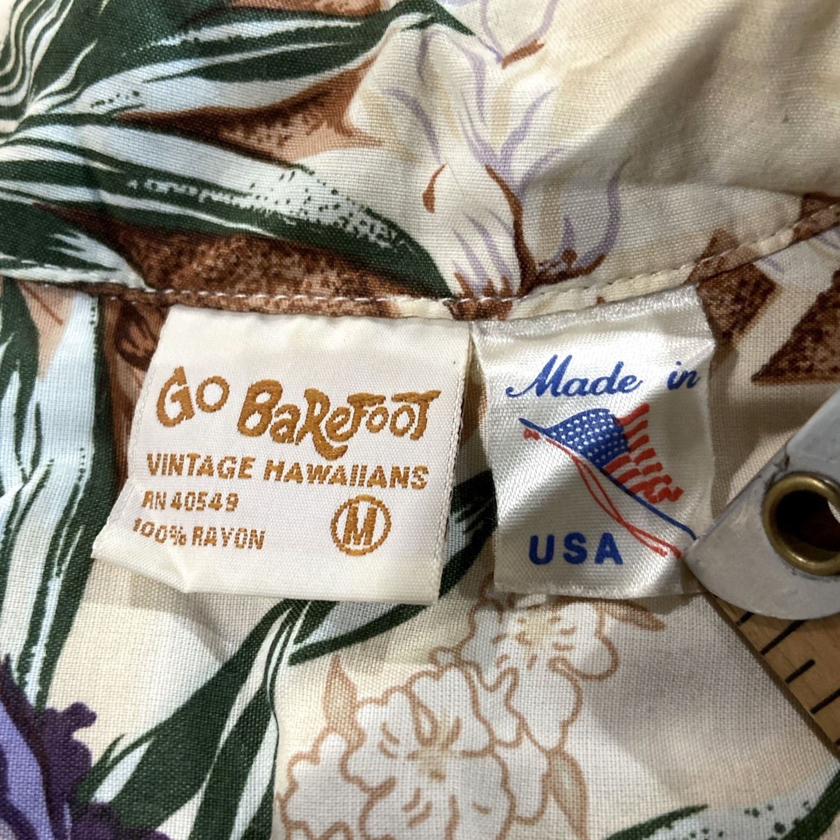 Vivobarefoot VTG Go Barefoot Shirt Men’s Large Collared Short Sleeve Floral Hawaiian Aloha Button-Up Size US M / EU 48-50 / 2 - 2 Thumbnail