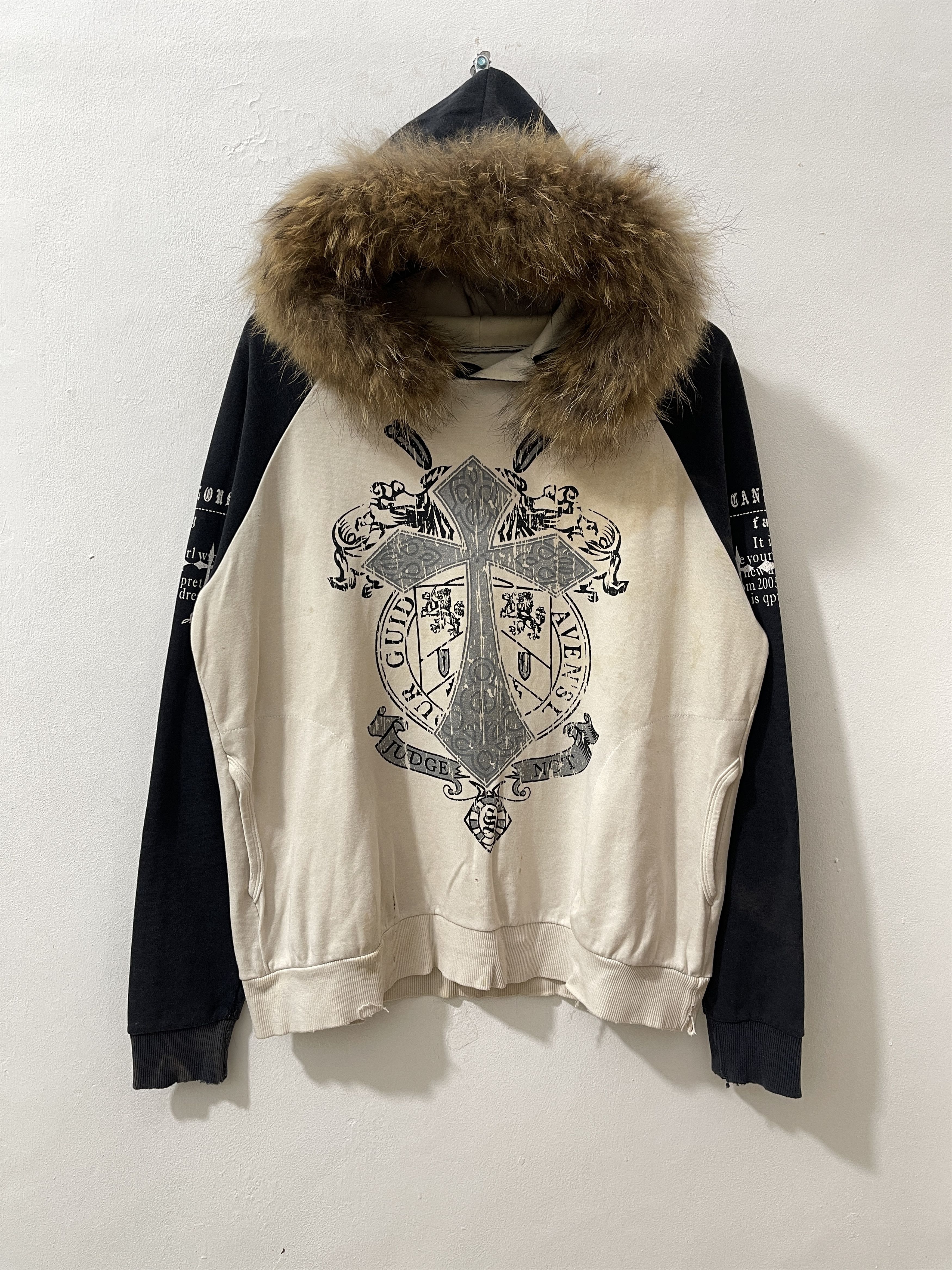 Japanese Brand 2000s Judge NCT Cross Japan Archive Fur Gothic Vkei Hoodie Size US M / EU 48-50 / 2 - 1 Thumbnail