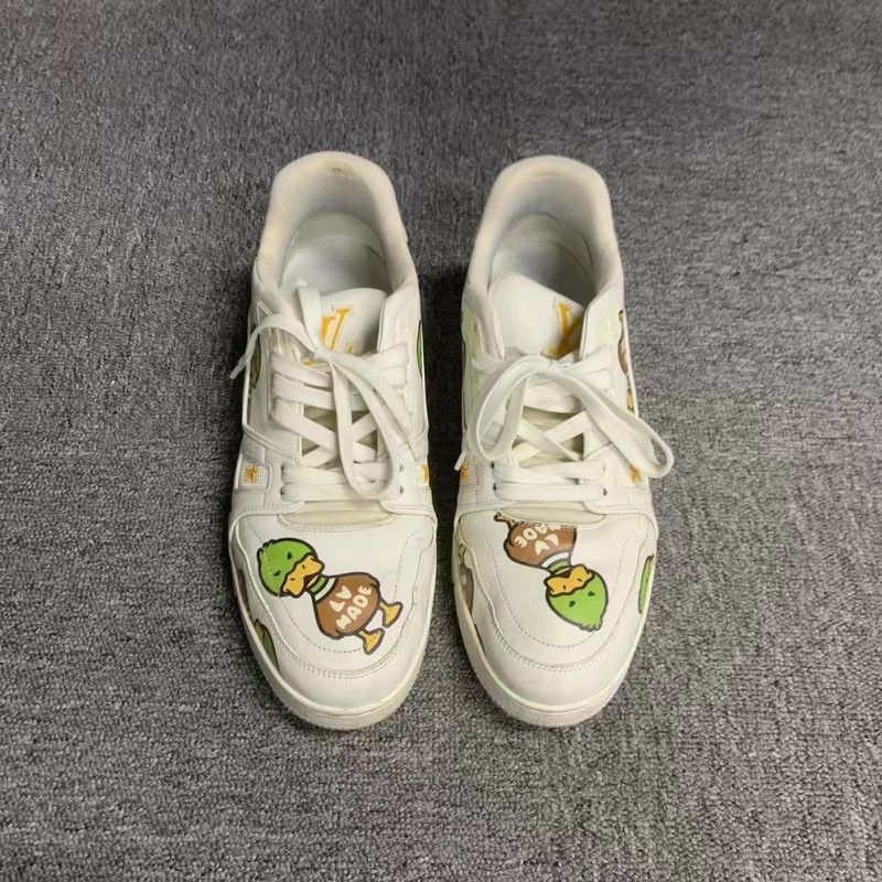 Louis Vuitton Nigo x Louis Vuitton White Trainer Sneakers - Size US 9.5 / EU 42-43 - 2 Thumbnail