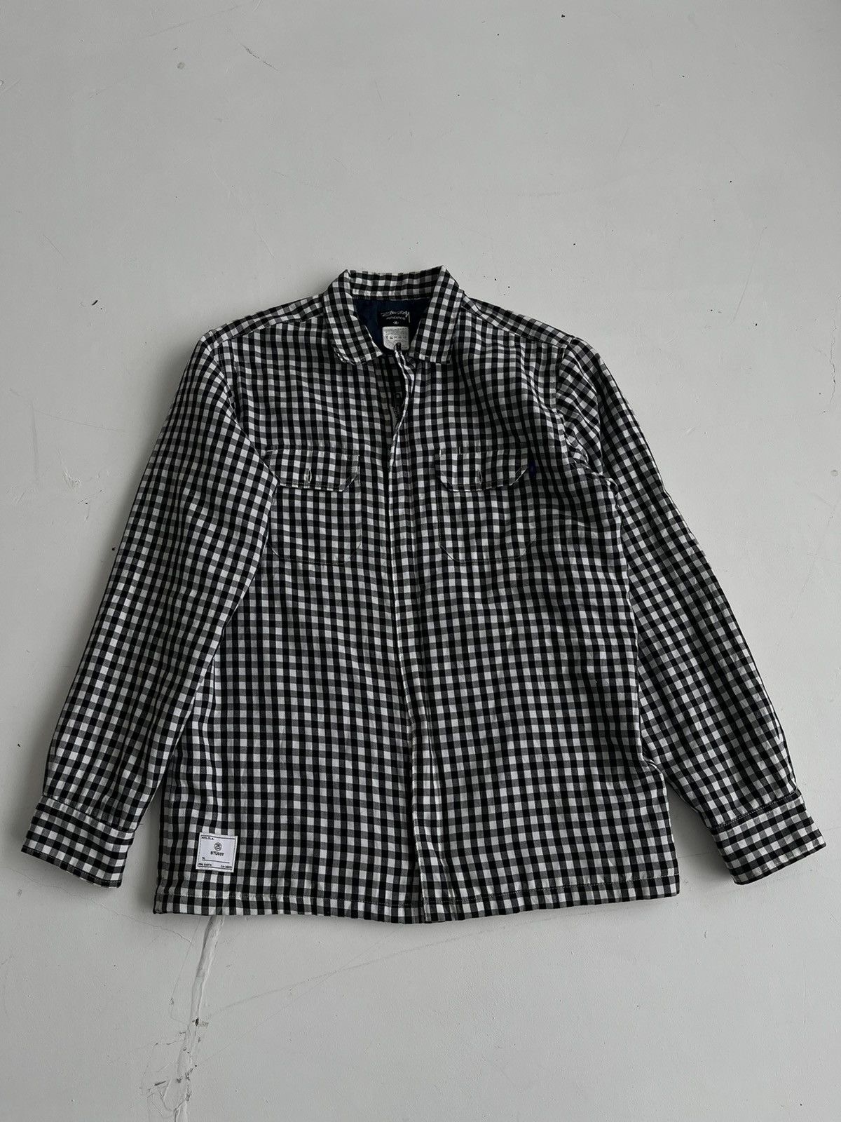 Stussy Frank Plaid Zip Ls Shirt Brown 1110209
