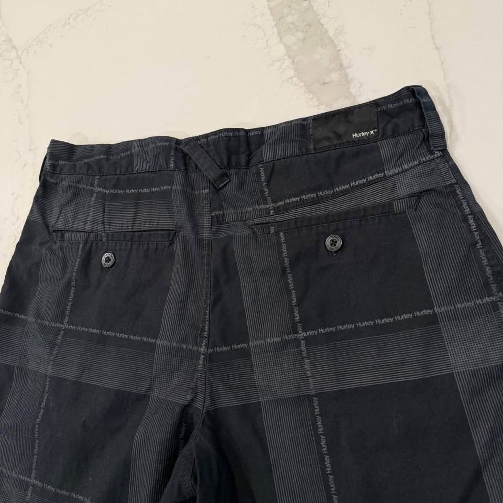 Hurley Hurley Plaid All Over Logo Flat Front Chino Shorts Men's 30 Size US 30 / EU 46 - 6 Thumbnail