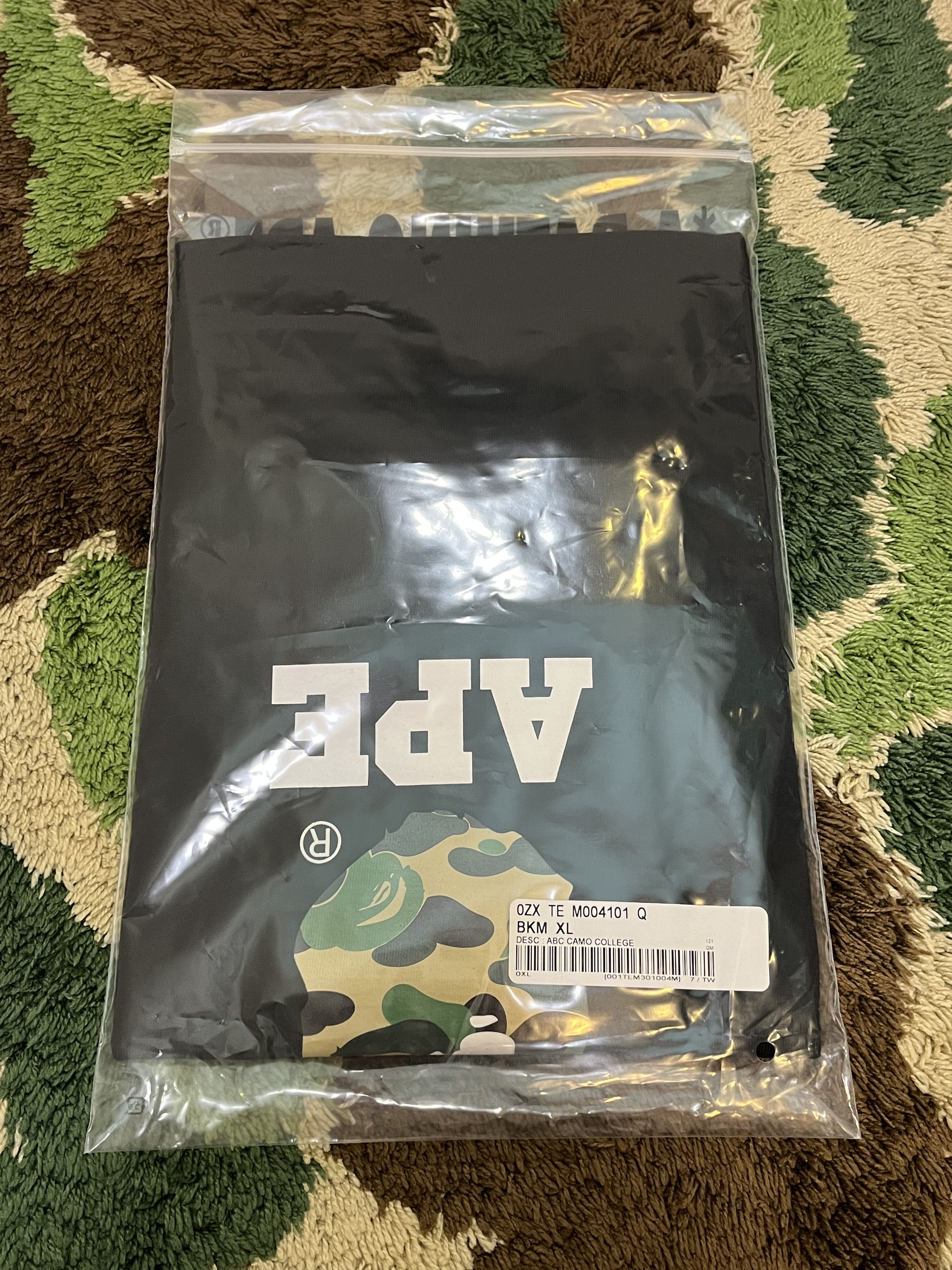 Bape BAPE ABC CAMO COLLEGE TEE BLACK GREEN Size US XL / EU 56 / 4 - 3 Thumbnail