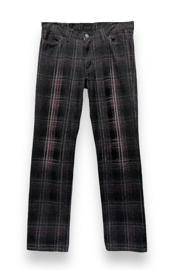 Edition Japan RARE🔥LEVI’S Punk Smoke Tartan Plaid Denim Slim Fit Size US 32 / EU 48 - 2 Thumbnail