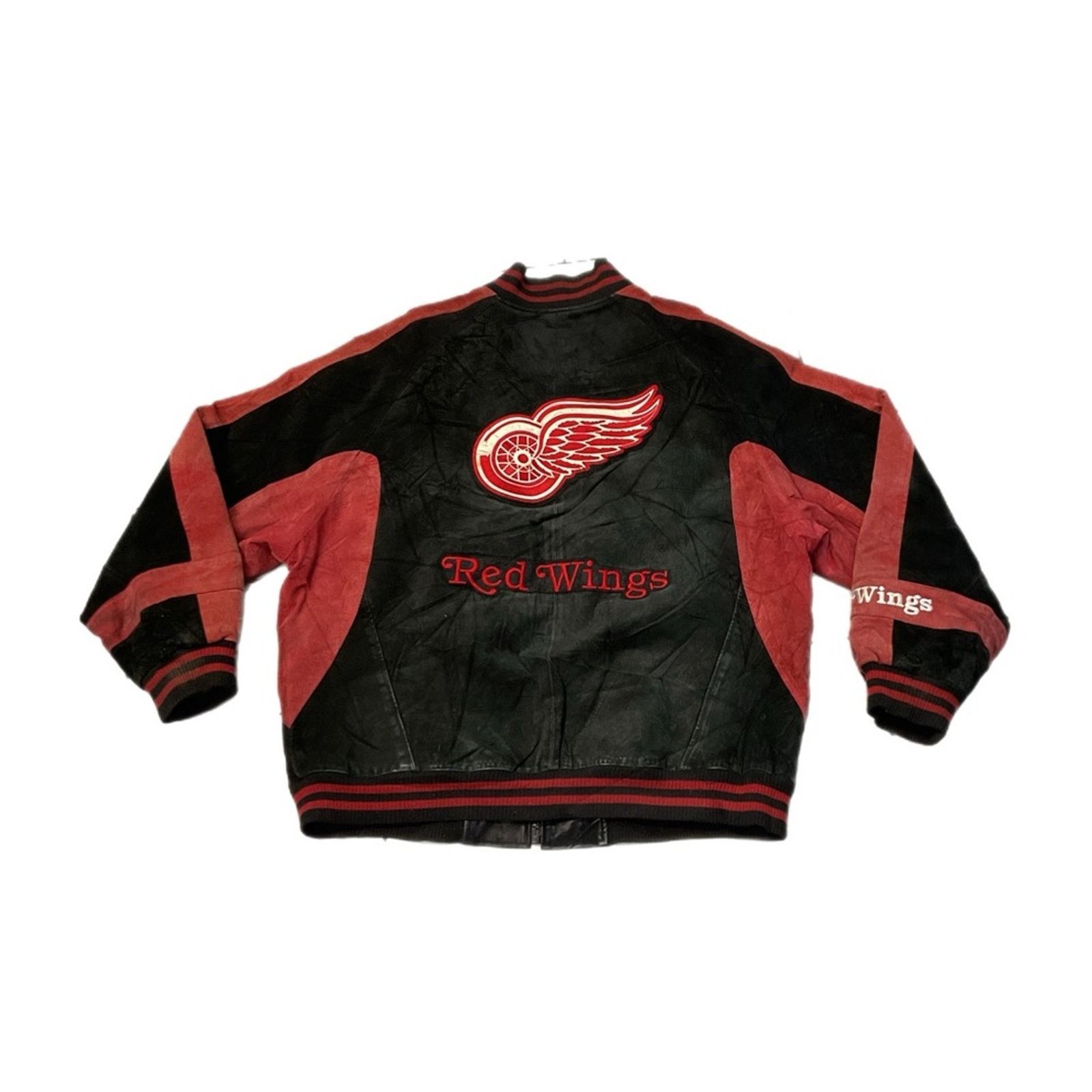 NHL Vintage 90’s NHL Red Wings Leather Jacket Size US XL / EU 56 / 4 - 2 Thumbnail