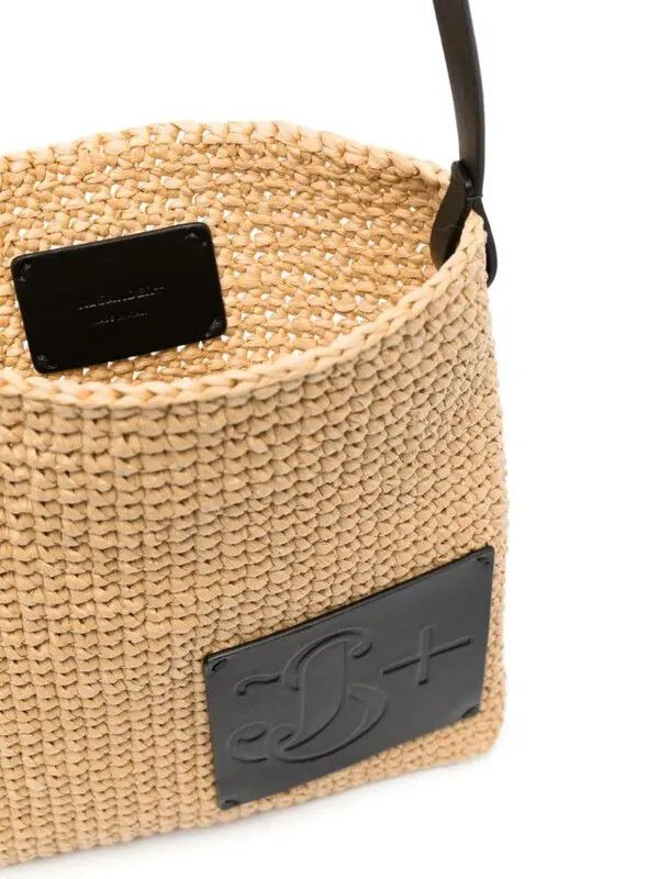 Jil Sander o1loc1c0426 Size:OS/Crochet Raffia Messenger Bag in Beige Size ONE SIZE - 4 Thumbnail