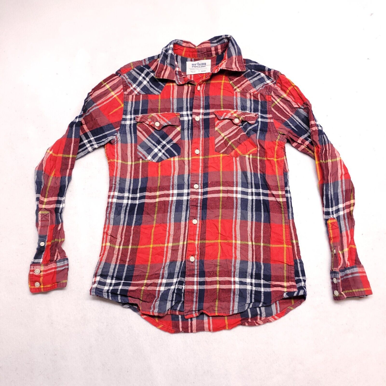 Urban Pipeline Urban Pipeline Madras Flannel Button Shirt Mens Size S Red Size US S / EU 44-46 / 1 - 2 Thumbnail