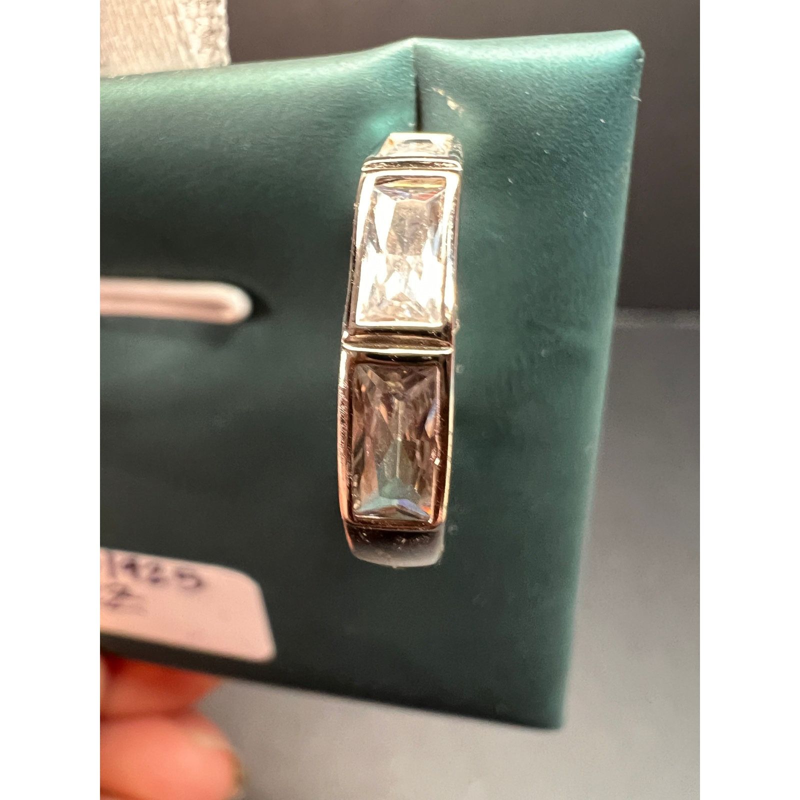 Other CZ half hoop earrings in sterling silver Size ONE SIZE - 12 Thumbnail