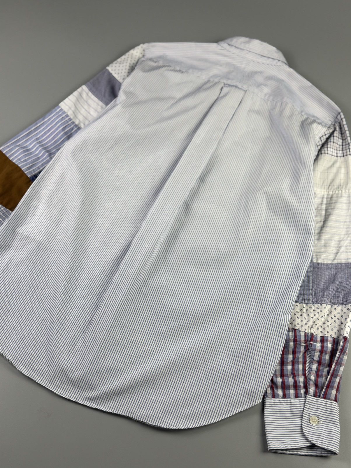 Junya Watanabe Junya Watanabe - AD2017 - Patchwork Striped Shirt Size US XS / EU 42 / 0 - 10 Thumbnail