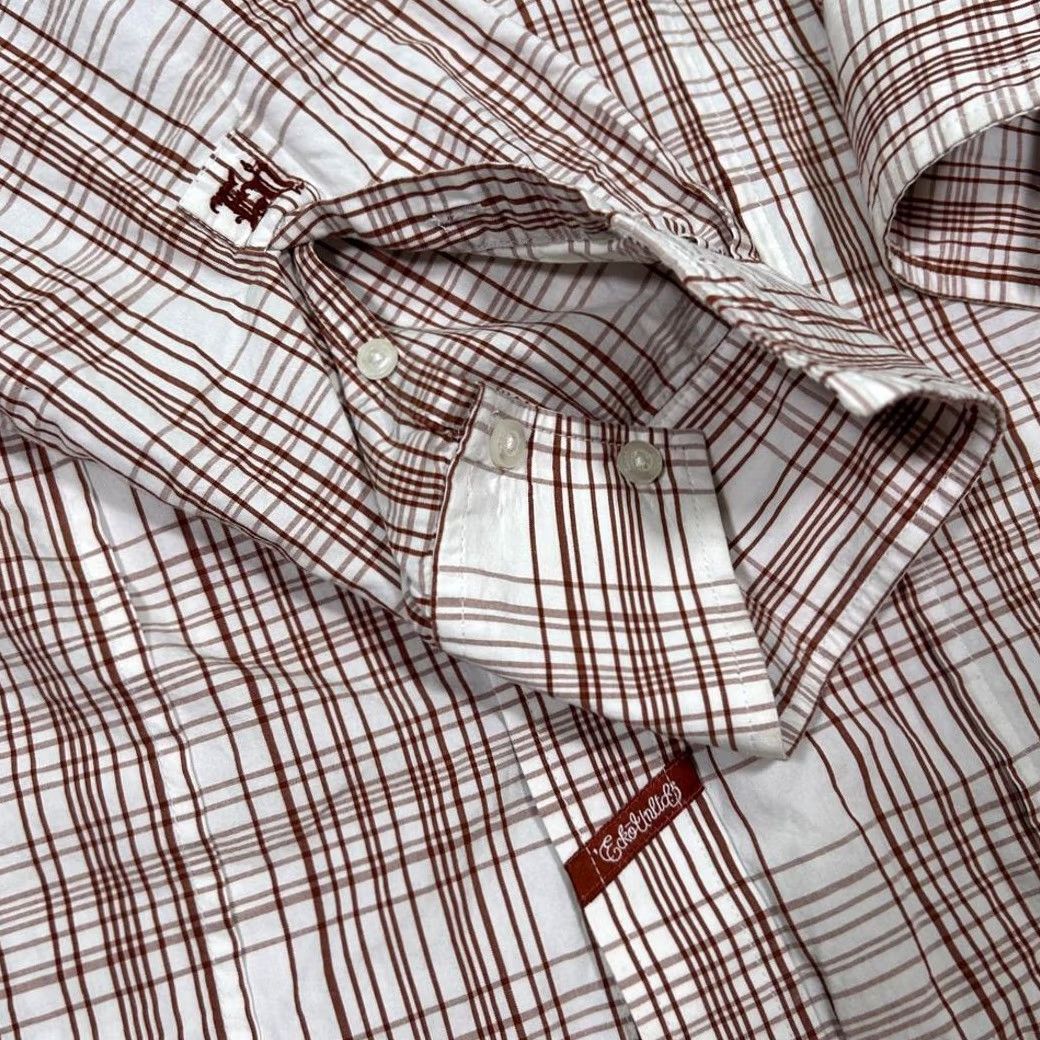 Ecko Unltd. Classic Shirt Casual Brown & White Plaid Button-Down Long Sleeve Top Mens XXL Size US XXL / EU 58 / 5 - 4 Thumbnail