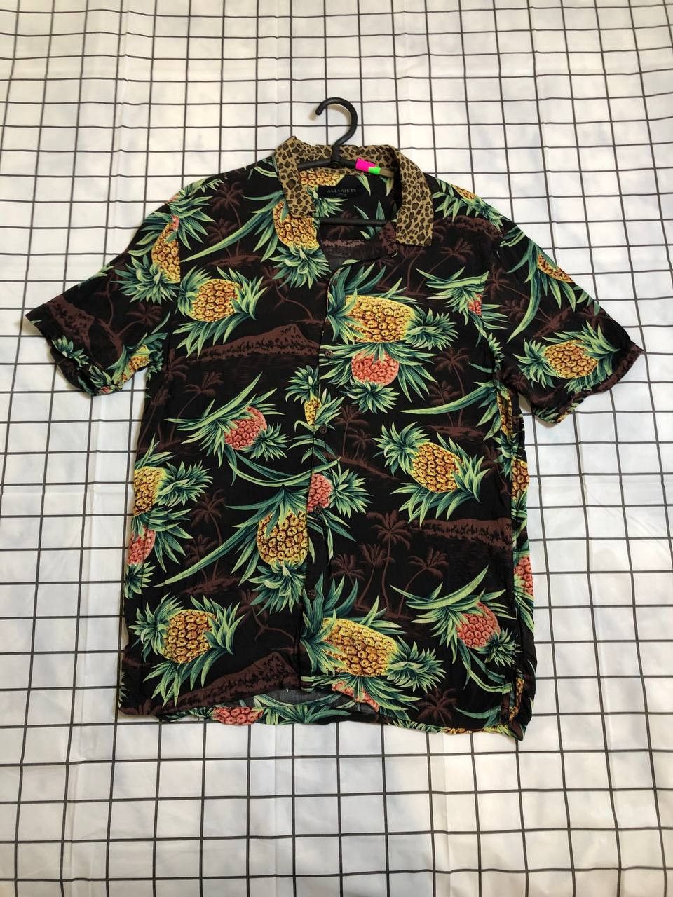 Allsaints Allsaints Dark Hawaiian Shirt Floral Hawaiian Casual Shirt Size US M / EU 48-50 / 2 - 1 Thumbnail