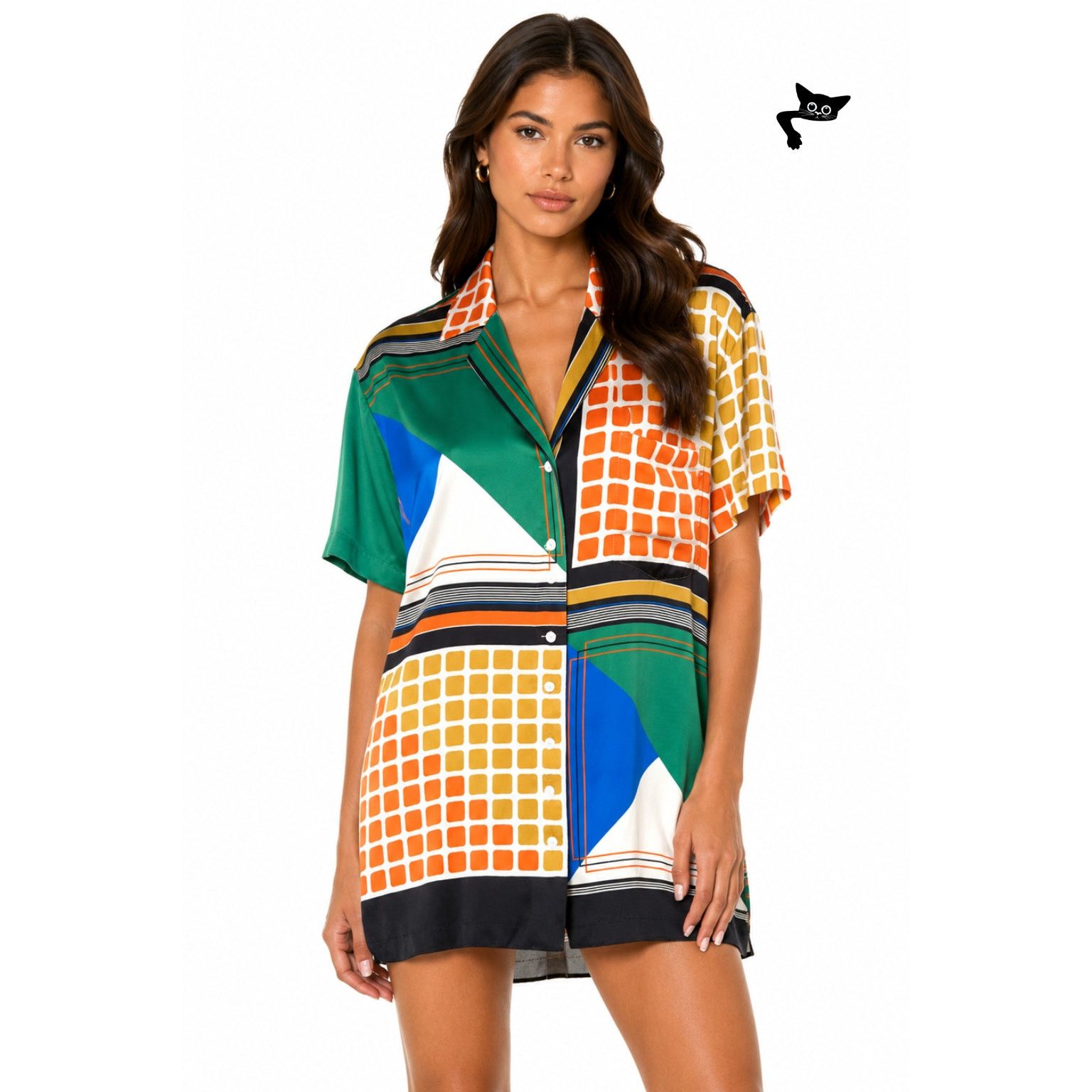 Other Song of Style Elsie Multi Geo Scarf Blouse XS Size XS / US 0-2 / IT 36-38 - 6 Thumbnail