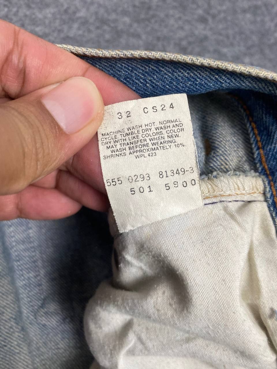 Levi's vintage 90s levis 501 distressed denim nice design Size US 30 / EU 46 - 17 Thumbnail
