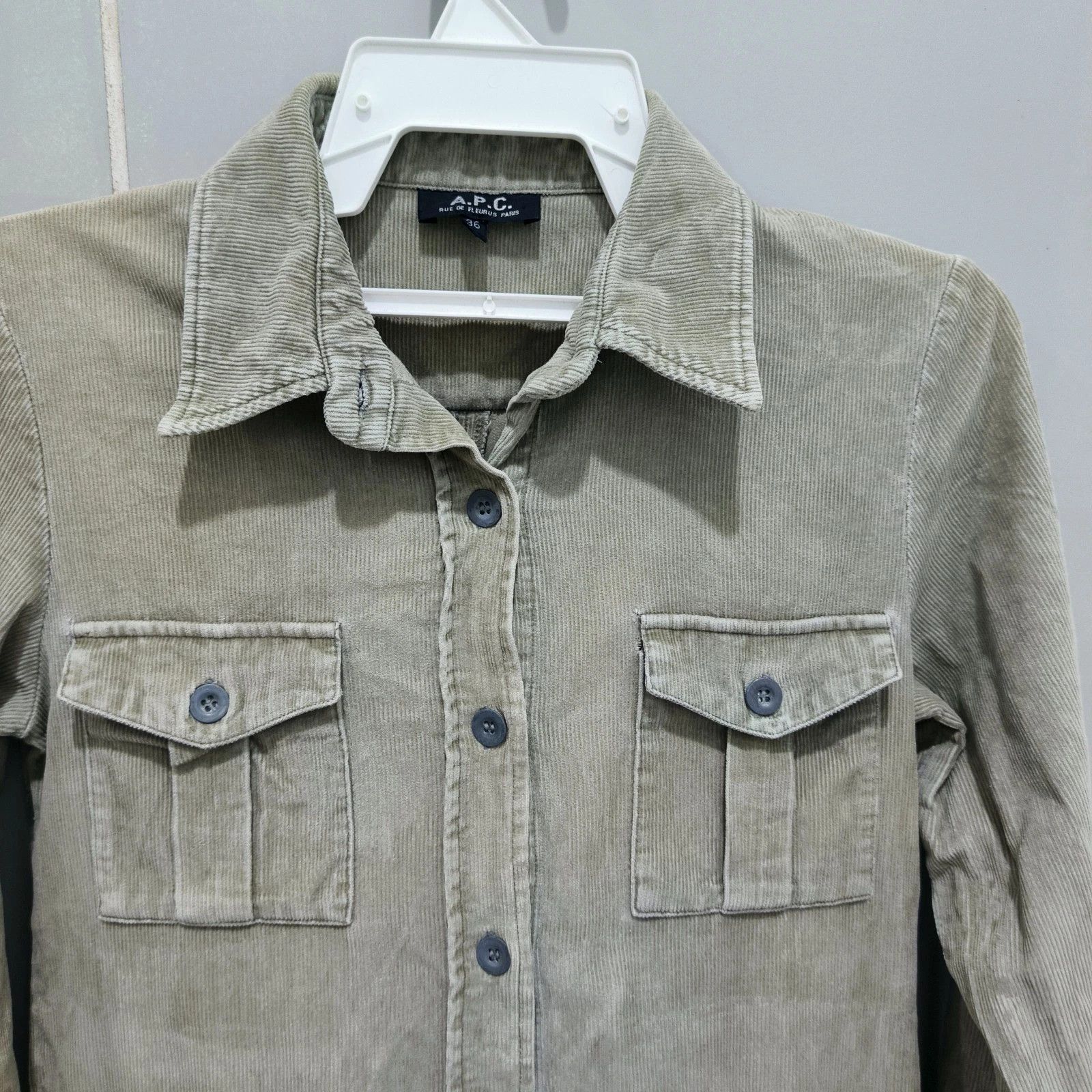 A.P.C. Vintage A.P.C. Corduroy Long Coat Jacket Made in France Size XS / US 0-2 / IT 36-38 - 5 Thumbnail