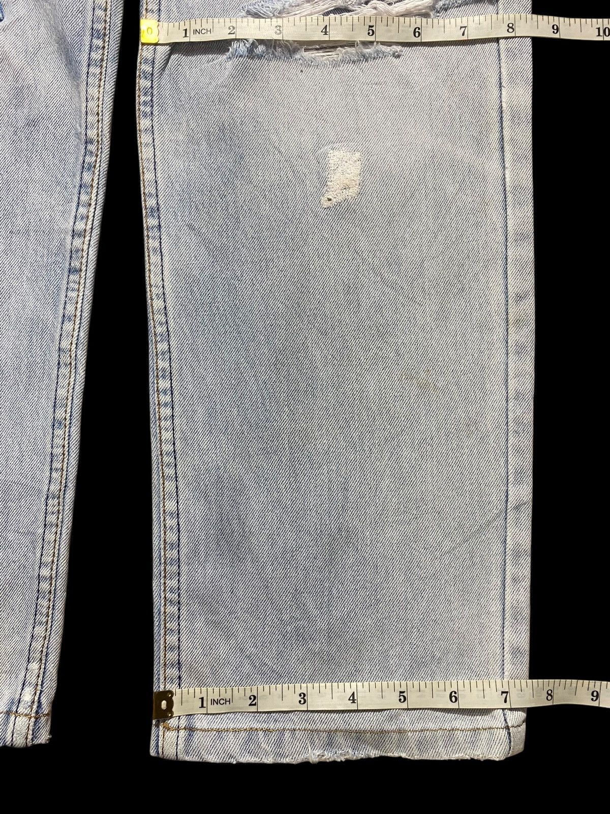 Levi's Vintage Clothing Vintage Levis 525 Light Wash Patched Distressed Jeans Size US 29 - 19 Thumbnail