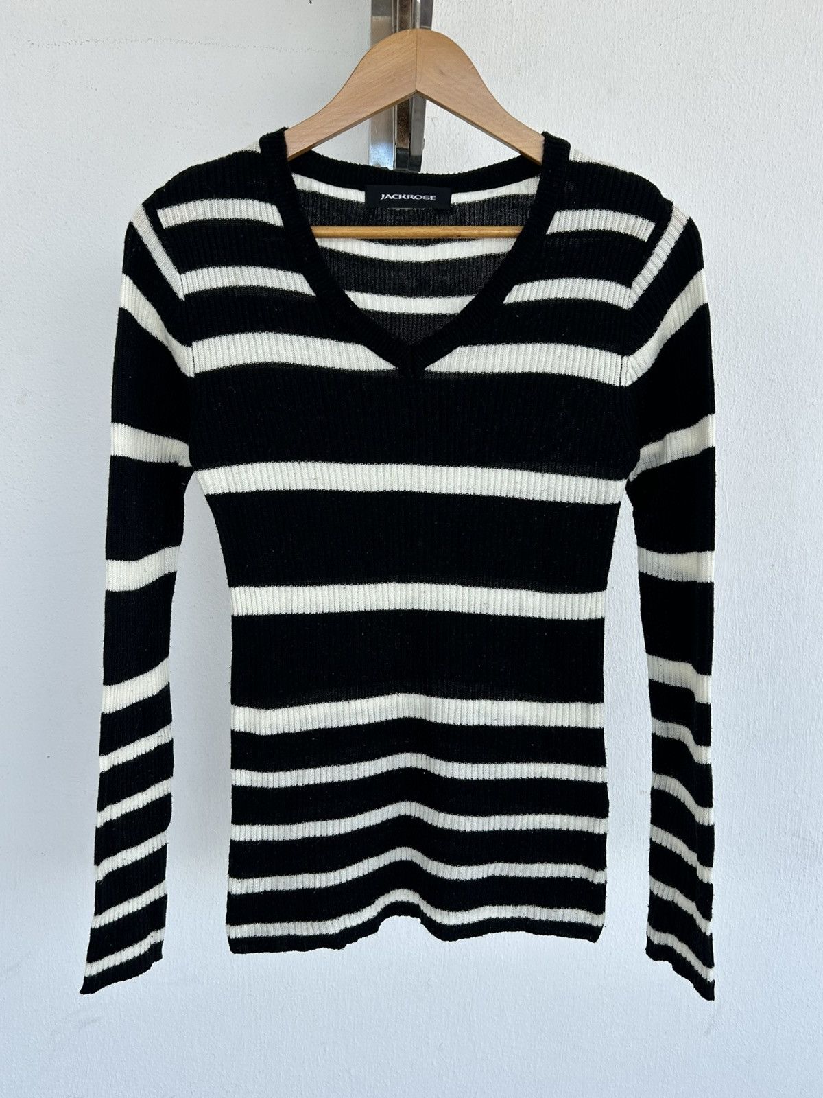 JACKROSE Jackrose Black White Stripes Punk Japan Vintage Size US S / EU 44-46 / 1 - 1 Thumbnail