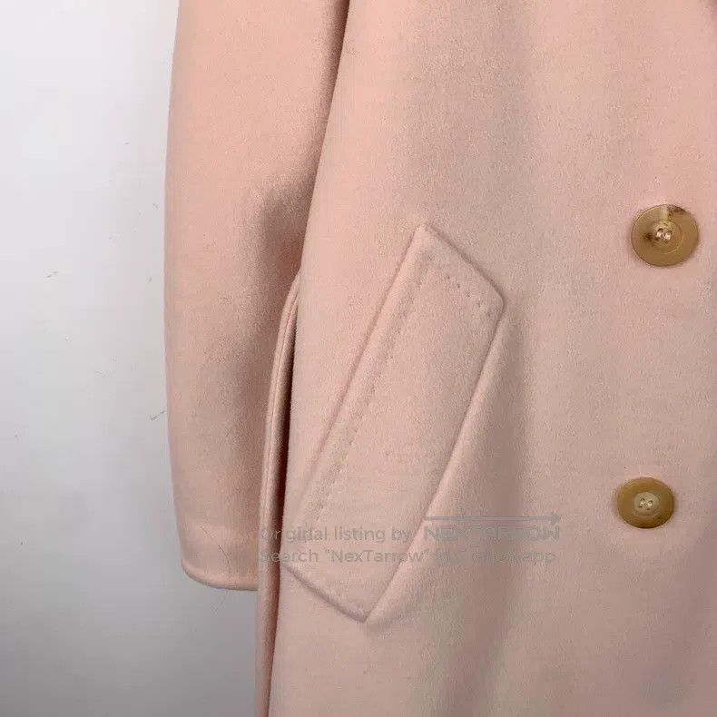 Max Mara Max Mara Pink Wool Lapel Double Breasted Coat Size XS / US 0-2 / IT 36-38 - 4 Thumbnail