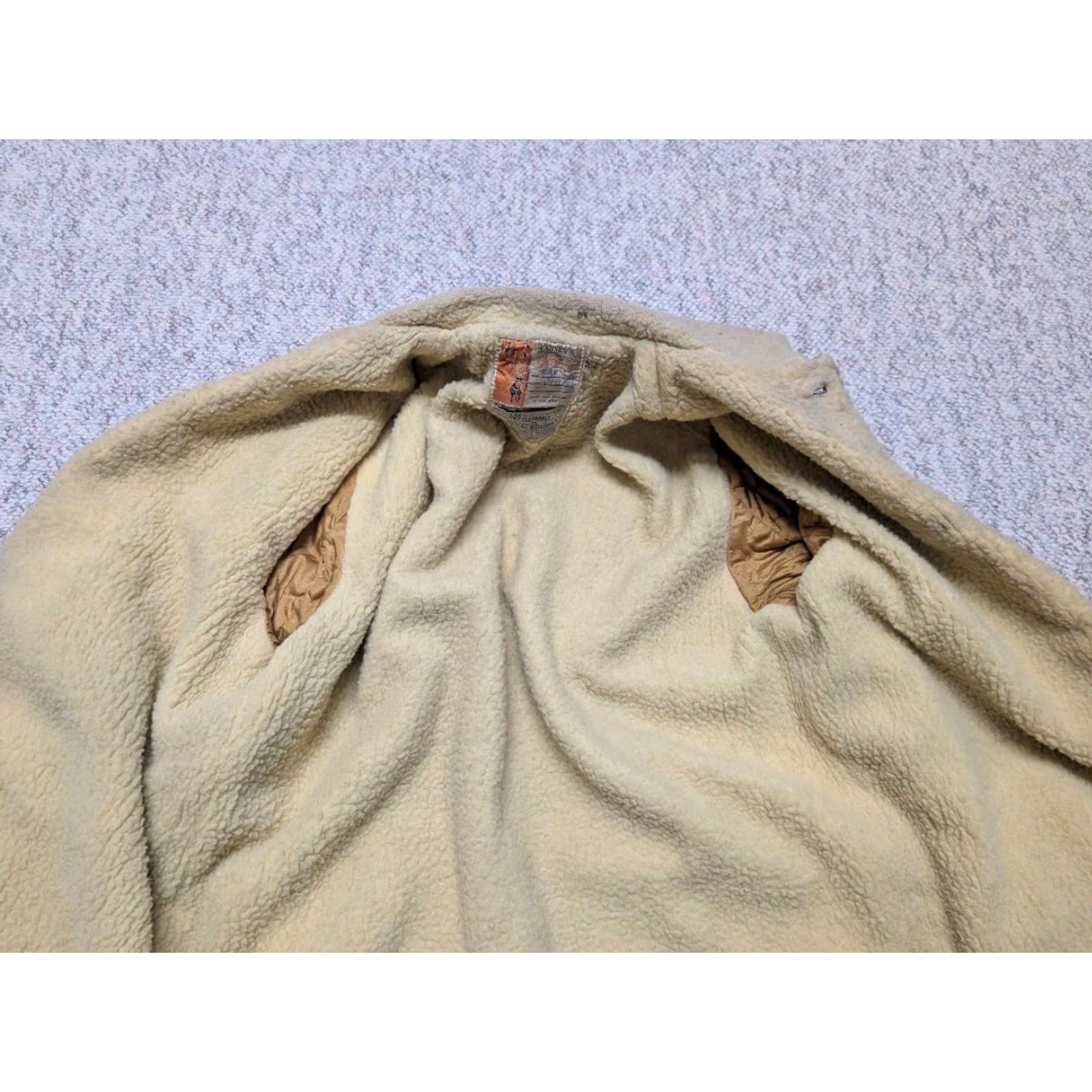 Vintage VINTAGE Penney's suede leather M coat Rancher sherpa WESTERN cowhide Men Adult Brown 1950-60s Size US M / EU 48-50 / 2 - 4 Thumbnail