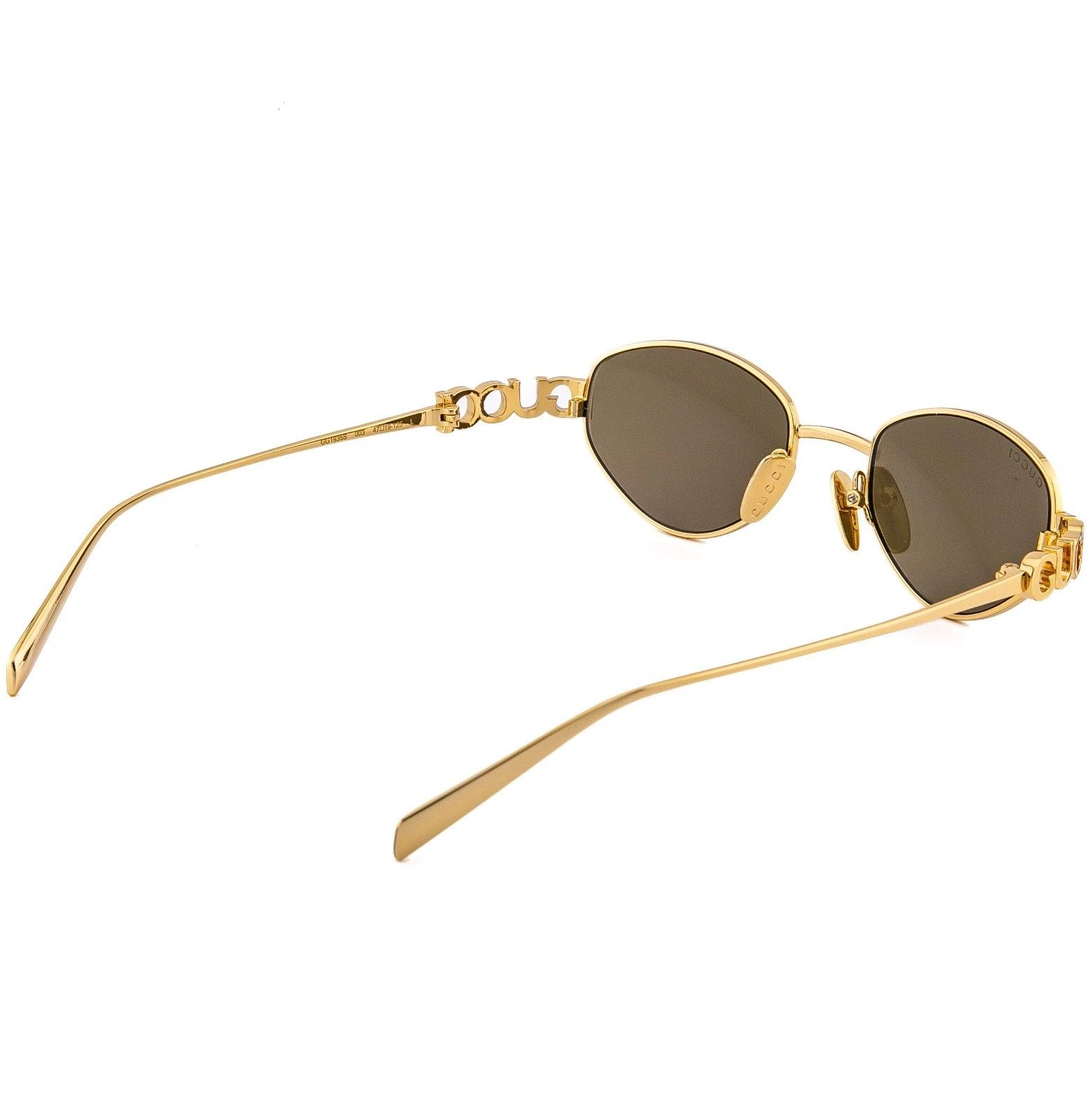 Gucci GUCCI 1935 Gg1935S Gold Bronze Logo Unisex Metal Oval 003 Size ONE SIZE - 5 Thumbnail