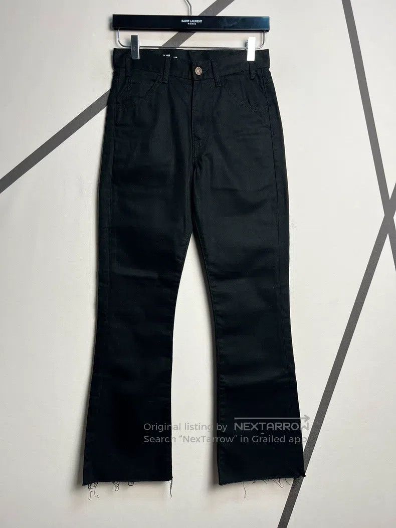 Celine CELINE Black Frayed Flared Jeans Size US 27 - 1 Thumbnail