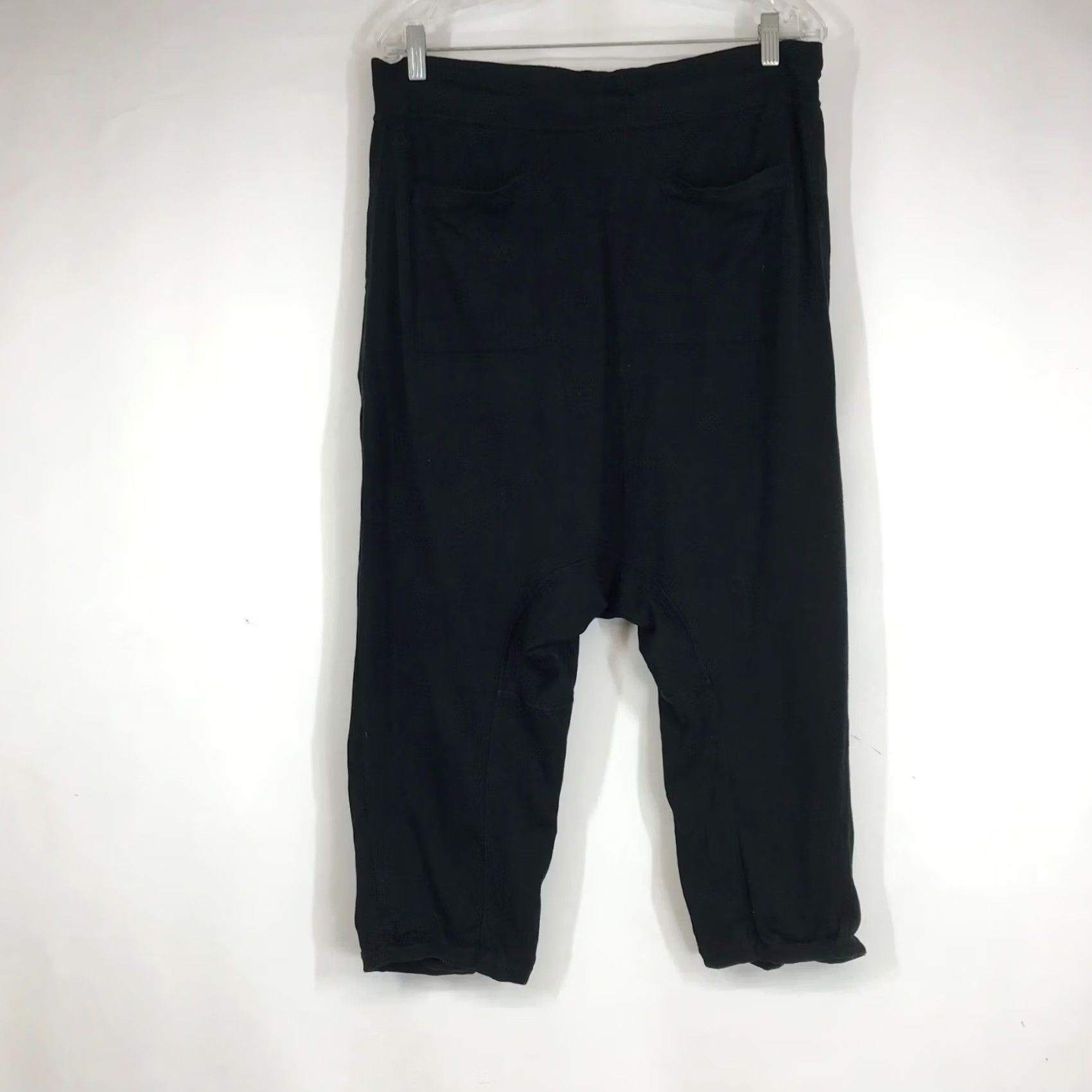 Nike Nike ESC Every Stitch Considered Black Silk Blend Harem Drop Crotch Pants L Size 36" / US 14 / IT 50 - 4 Thumbnail