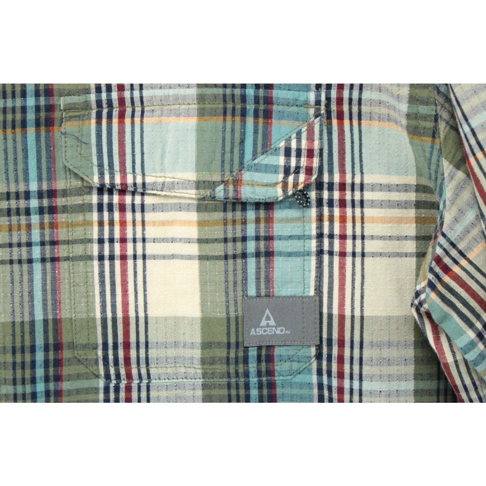 ASCENO VINTAGE Ascend Shirt Men's Large Tall Green Plaid Button-Up Cabincore Outdoors Bass Pro Size US L / EU 52-54 / 3 - 3 Thumbnail