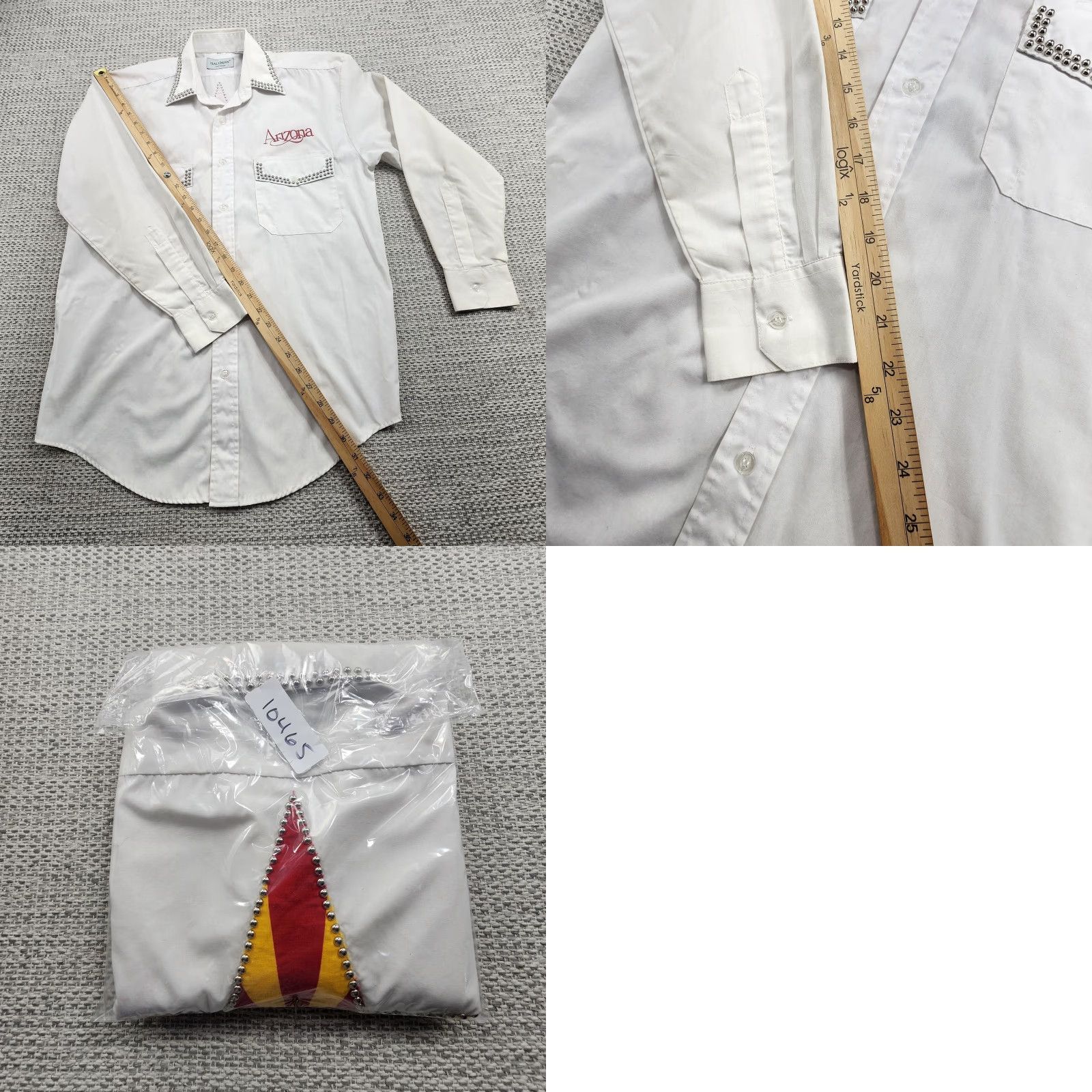 Vintage VINTAGE Haleman Shirt Mens S Western Arizona Star Cowboy 80s Shirt Mens S White Button-Up Long Sleeve Size US S / EU 44-46 / 1 - 9 Thumbnail