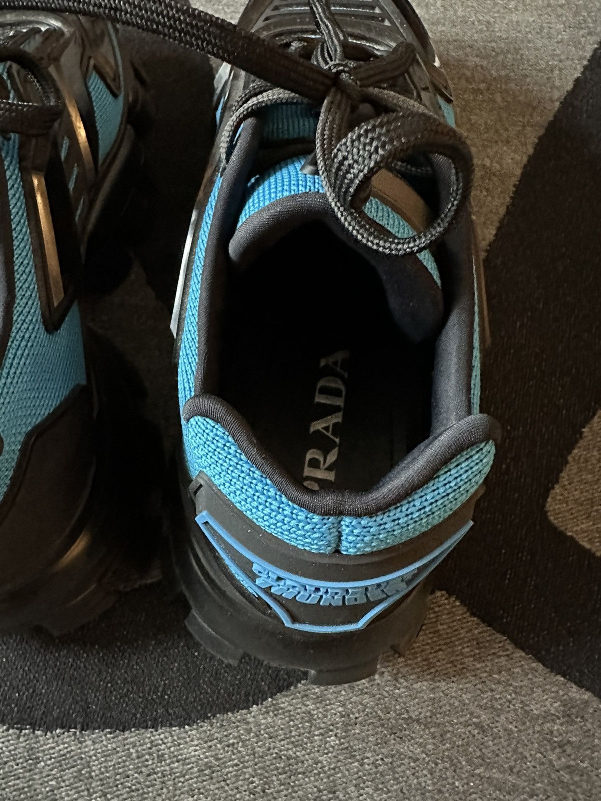 Prada Prada Men's Cloudbust Thunder Lug-sole Sneakers Blue/Black Size US 8 / EU 41 - 14 Thumbnail