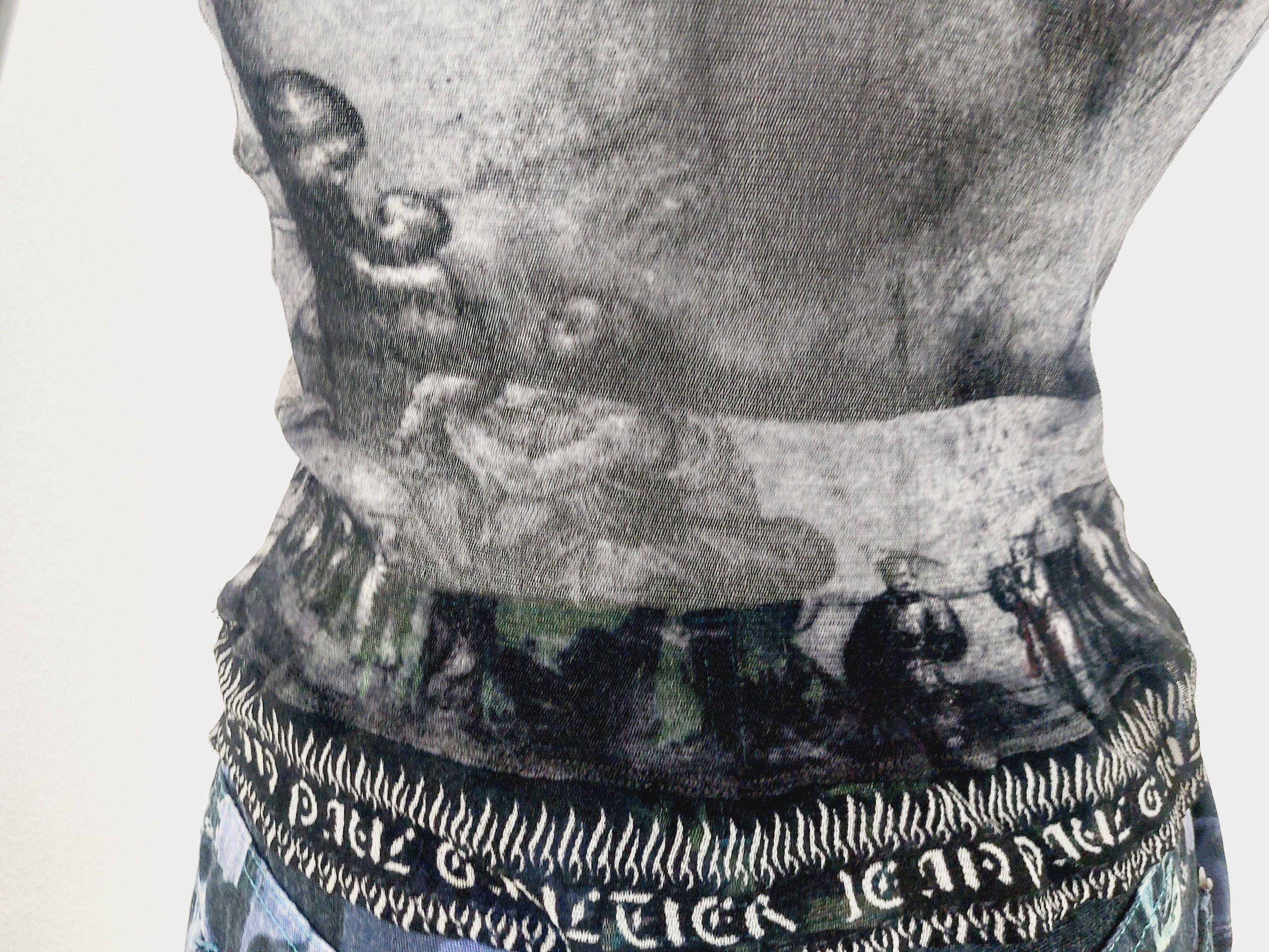 Jean Paul Gaultier Jean Paul Gaultier 1998 Jesus Christ Mesh Face Top T-Shirt Size US M / EU 48-50 / 2 - 12 Thumbnail