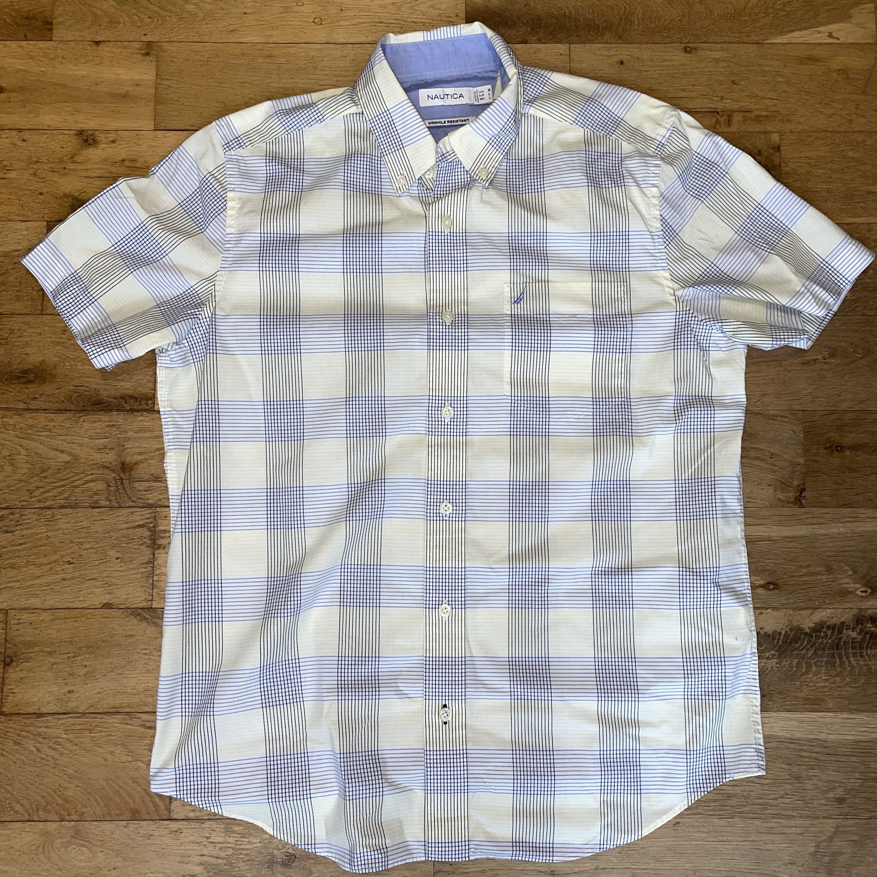 Nautica Nautica Men's Fashionable Shirt Elegant Cotton Size L - New Size US L / EU 52-54 / 3 - 1 Thumbnail