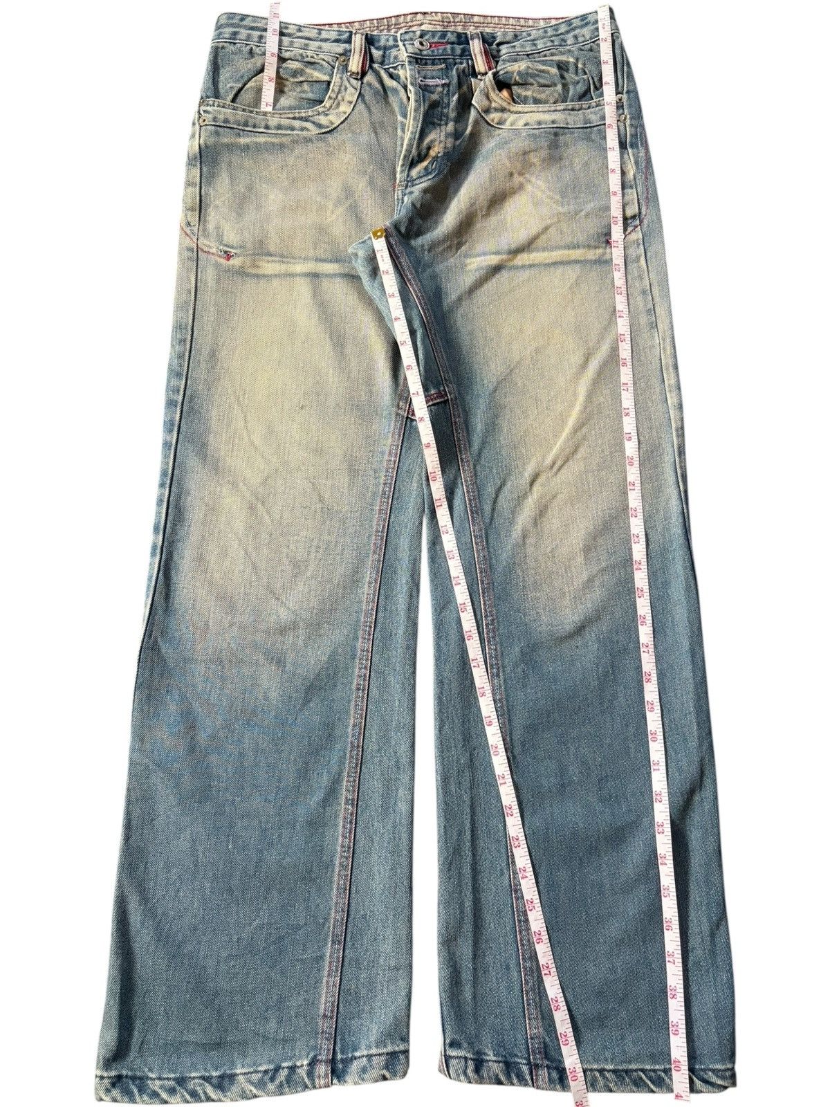 Marithe + Francois Girbaud Vintage Japanese Brand Mud Wash Distress Baggy Jeans Size US 33 - 7 Thumbnail