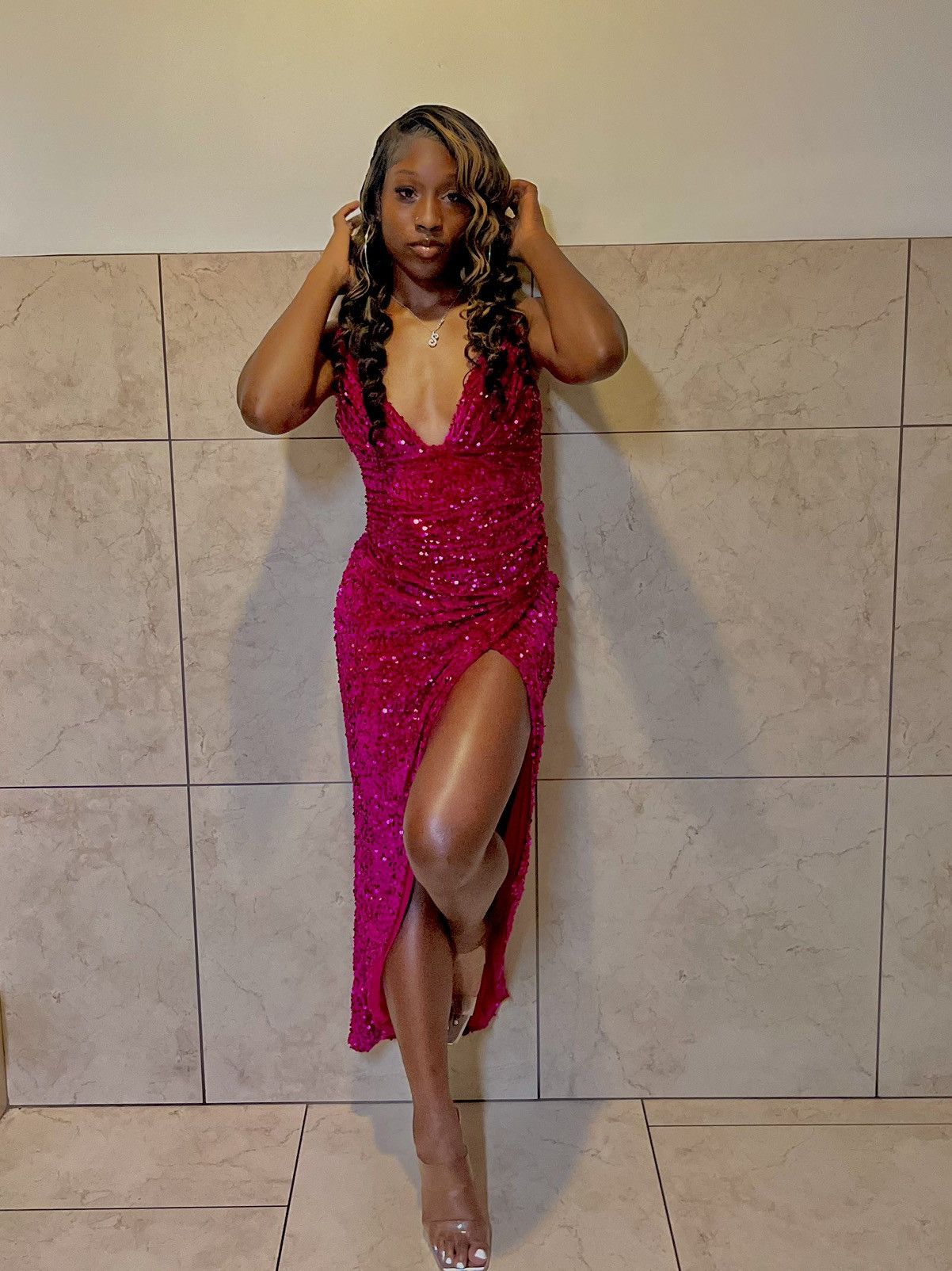Other Pink sparkly prom dress Size S / US 4 / IT 40 - 3 Thumbnail