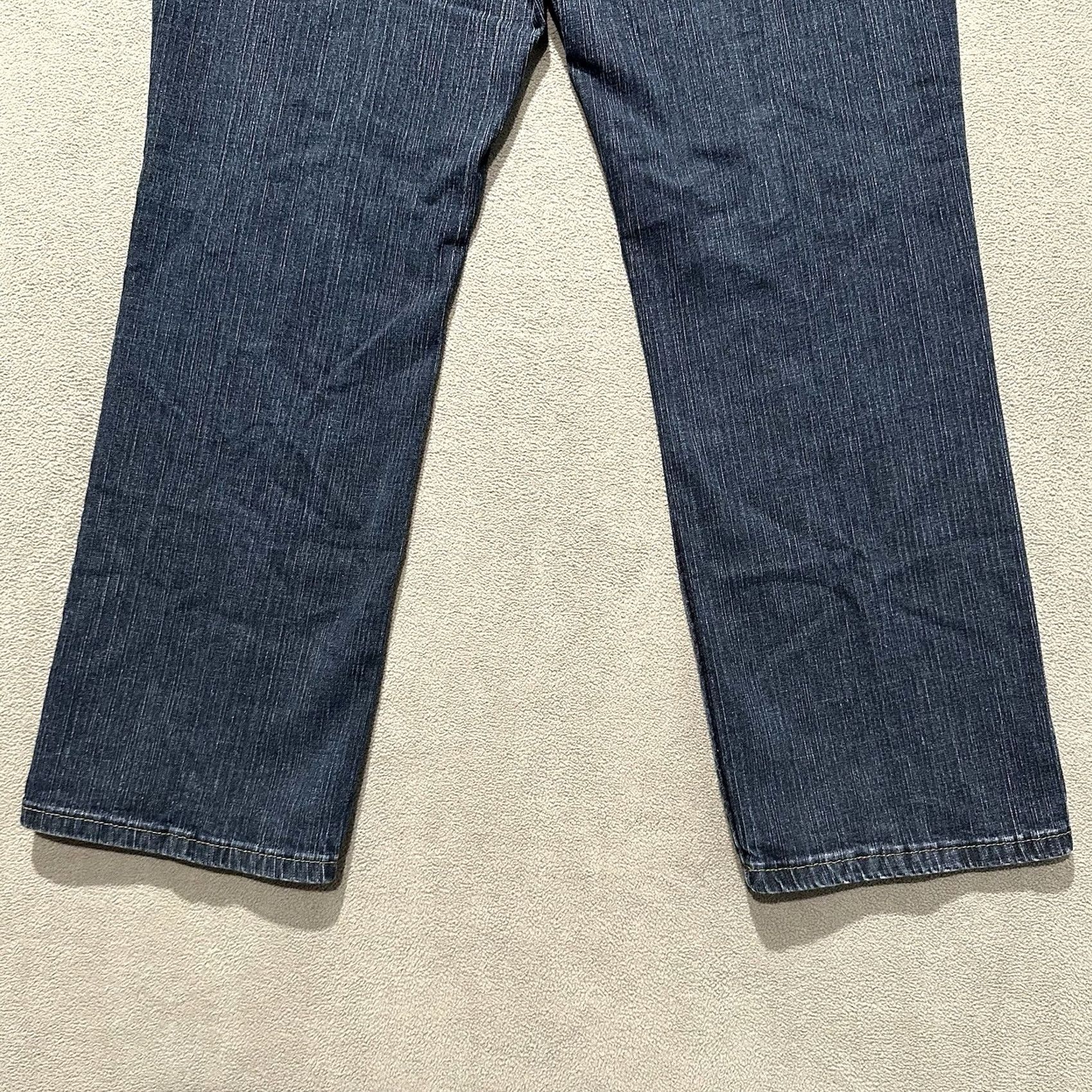 Vintage Riders by Lee Jeans Womens 12P Jeans Blue Denim Straight 30 Inseam 27.5 Inseam Dark Wash EUC 5-Pocket Pant Petite Regular Boys Mens Womens Size 34" / US 12 / IT 48 - 6 Thumbnail