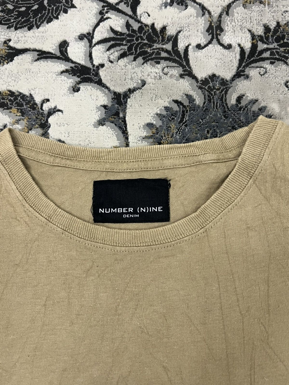 Number (N)ine Number (N)ine Denim Pocket Logo T-Shirt Beige Size US XL / EU 56 / 4 - 3 Thumbnail