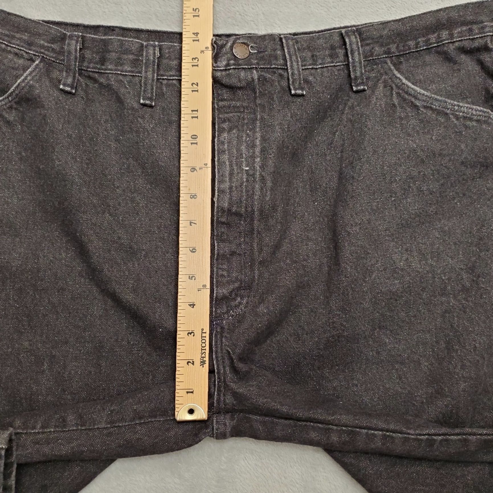 Vintage VINTAGE Rustler Mens Jeans 46x24 Black Denim 100% Cotton Made in USA Western American Casual Size US 30 / EU 46 - 8 Thumbnail