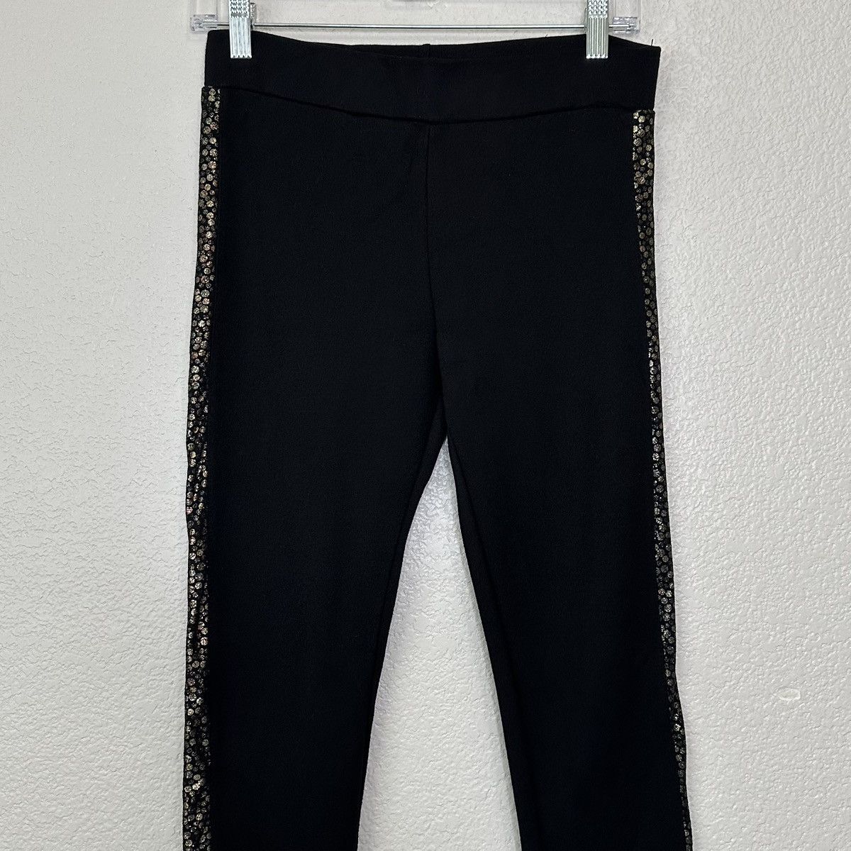 Other Two’e Black Metallic Elasticized Waist Leggings, Sz Medium Size 28" / US 6 / IT 42 - 3 Thumbnail
